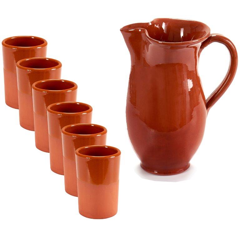 Tonkrug 1 Liter inkl. 6 Becher 250 ml