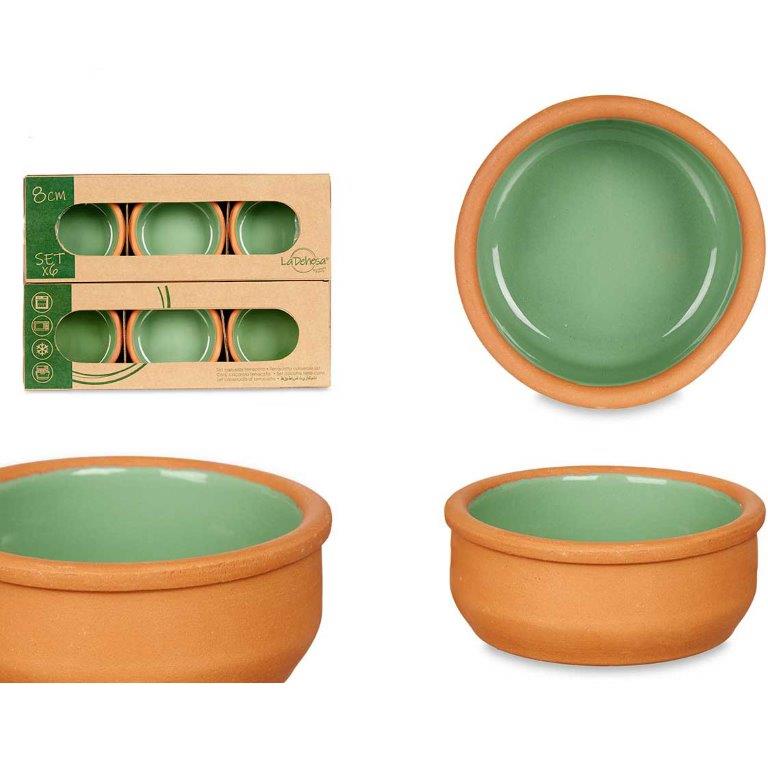 Tapasschalen - Set - Cazuelas - Tongeschirr mit bunter Innen-Glasur