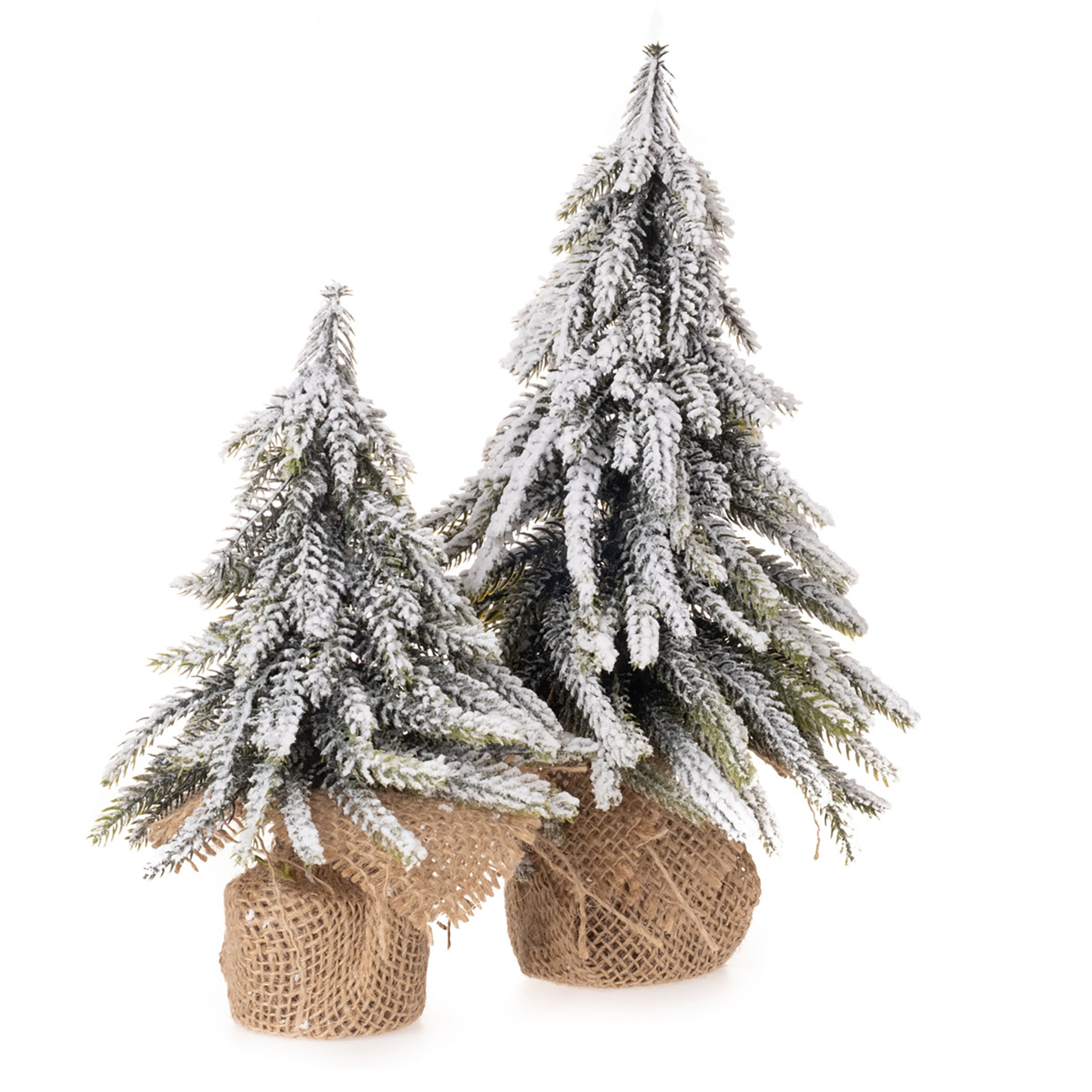 92906OItOGeNxBxVhO Künstlicher Tannenbaum mit Kunstschnee verziert