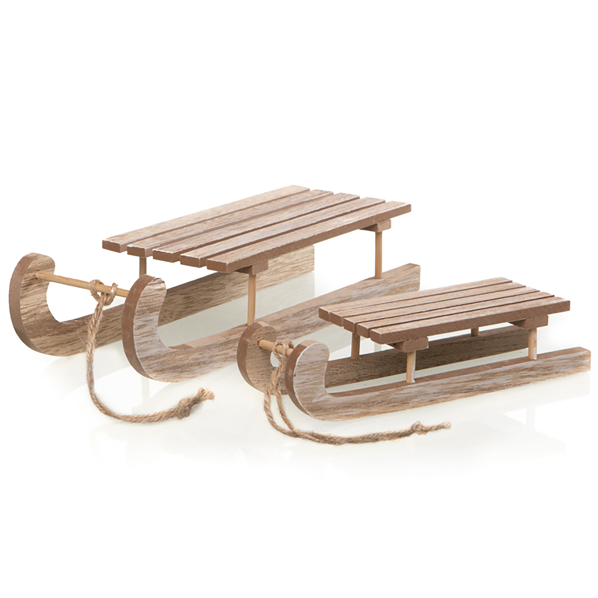 Schlitten aus Holz zur Dekoration 20 cm / 40 cm