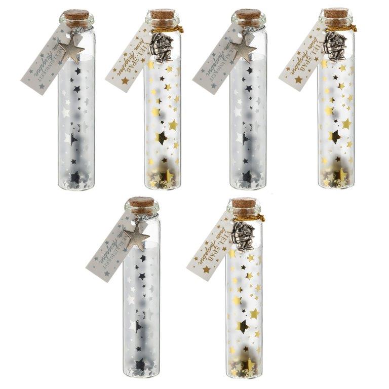 81948_55374-6er 6 x Wunschglas "Geldgeschenk" mit Korken L ca. 11 cm