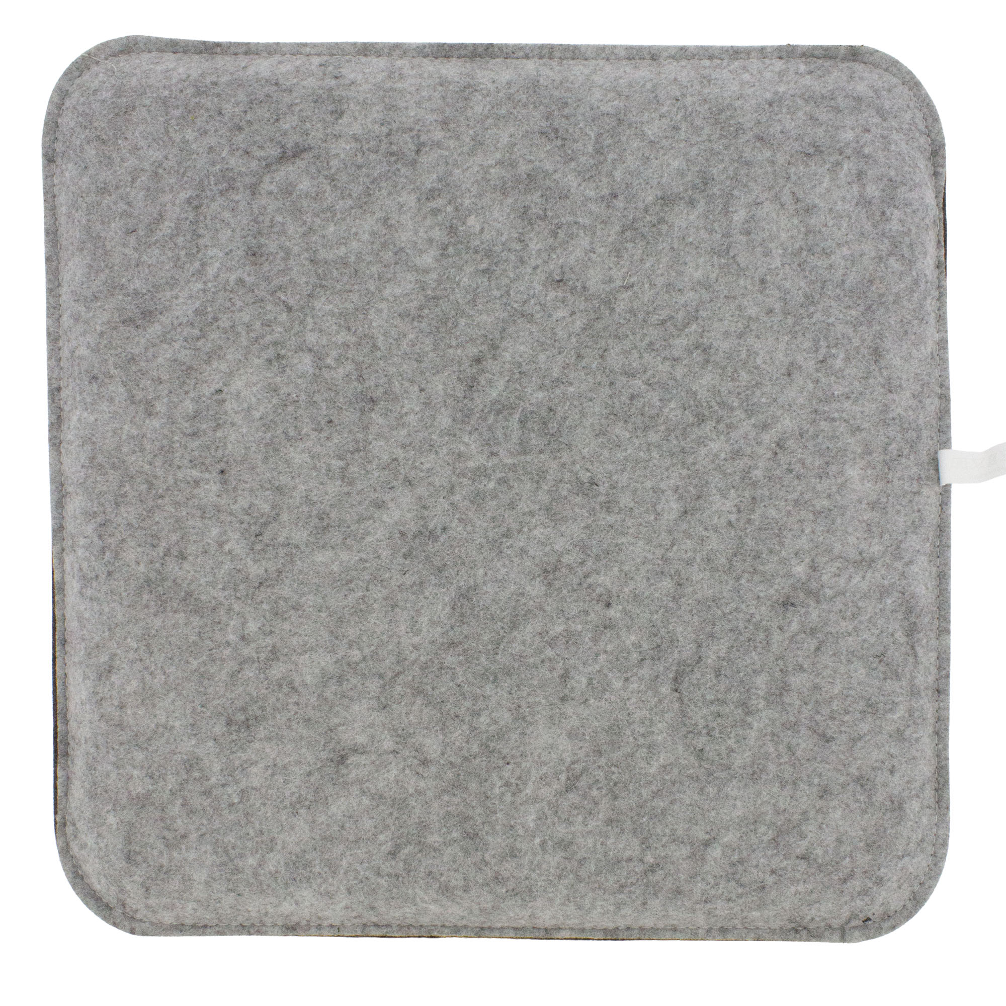 Sitzkissen aus Filz in runder oder eckiger Optik,  hellgrau oder anthrazit