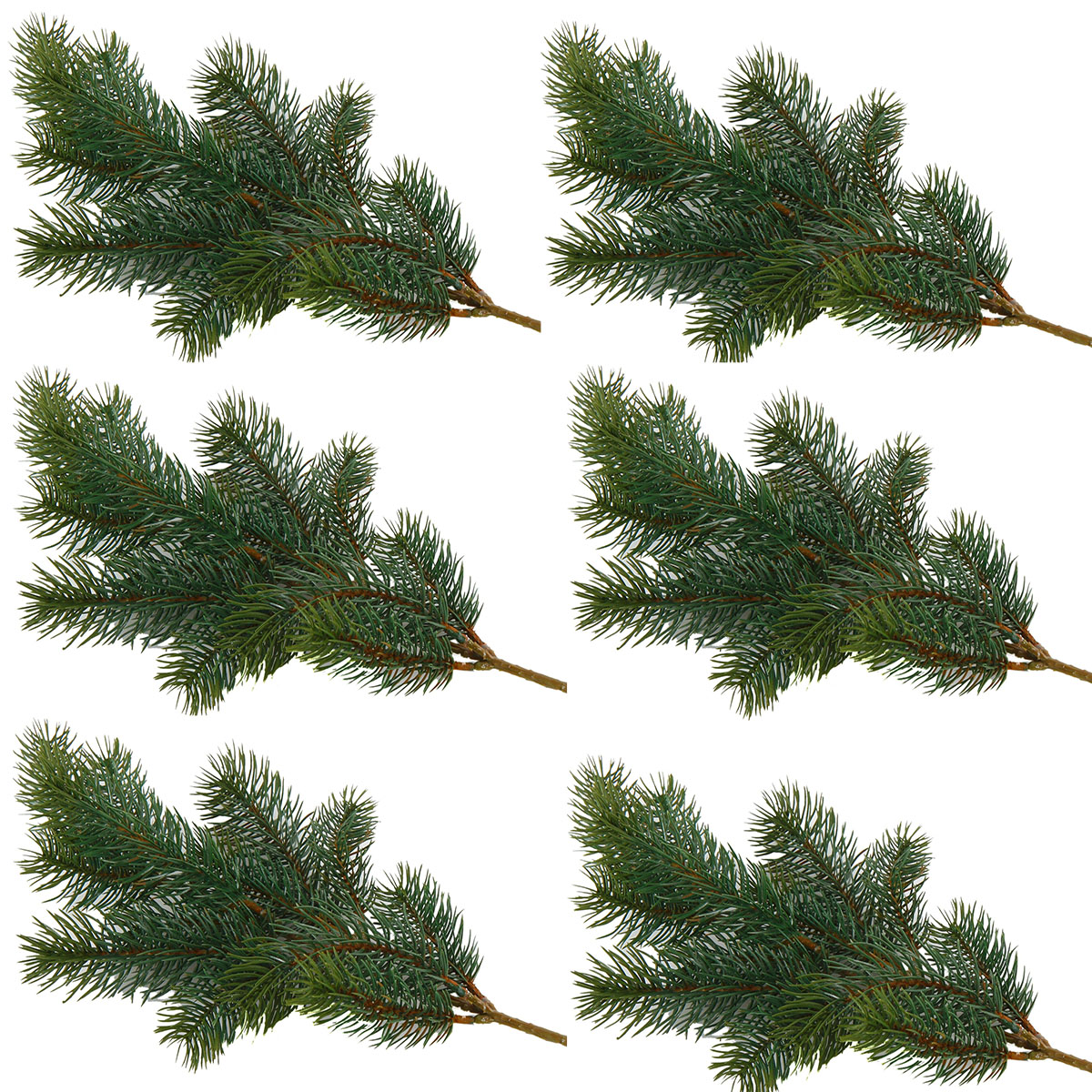 837041_058621d5c7608c 6 x Tannenzweige künstlich naturgetreu L ca. 50 cm / 13 Triebe für innen und außen