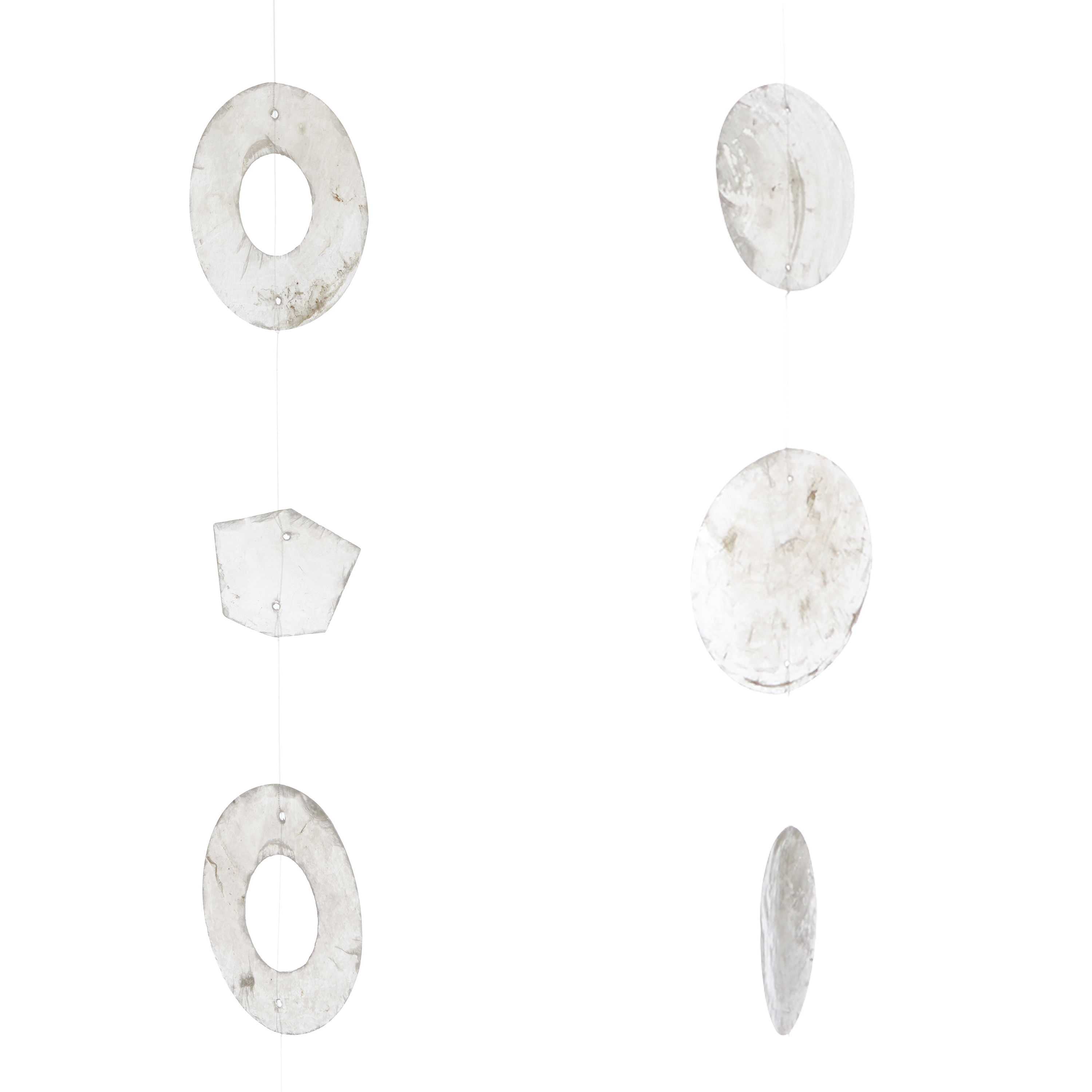 2-tlg. Set. Dekogirlande CAPIZ aus Perlmutt L 180 cm