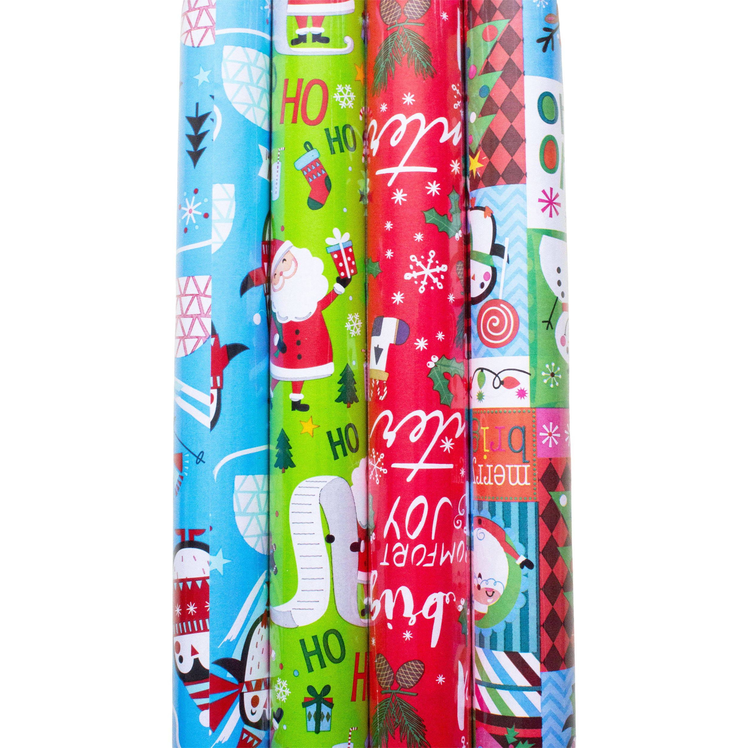 PPN102600-neu 4 Rollen Geschenkpapier Weihnachten für Kinder / Pro Rolle 500 x 70 cm