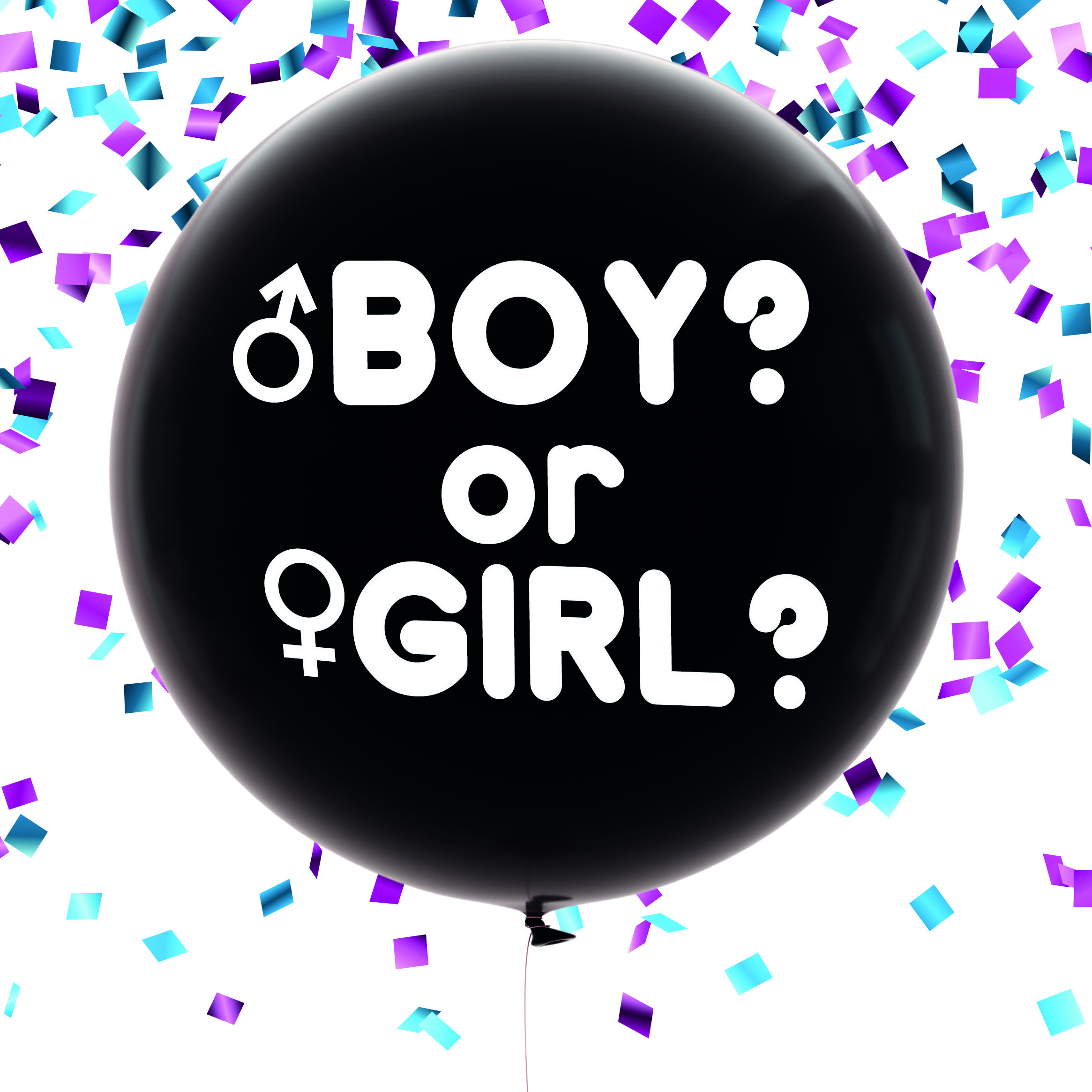 2 x XXL Luftballon "BOY OR GIRL" Ø 90 cm