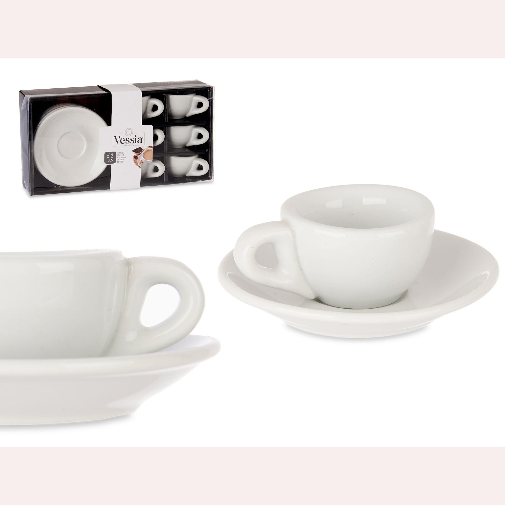83718_ Stilvolles 12-tlg. Espresso Set aus Porzellan in hübscher Verpackung