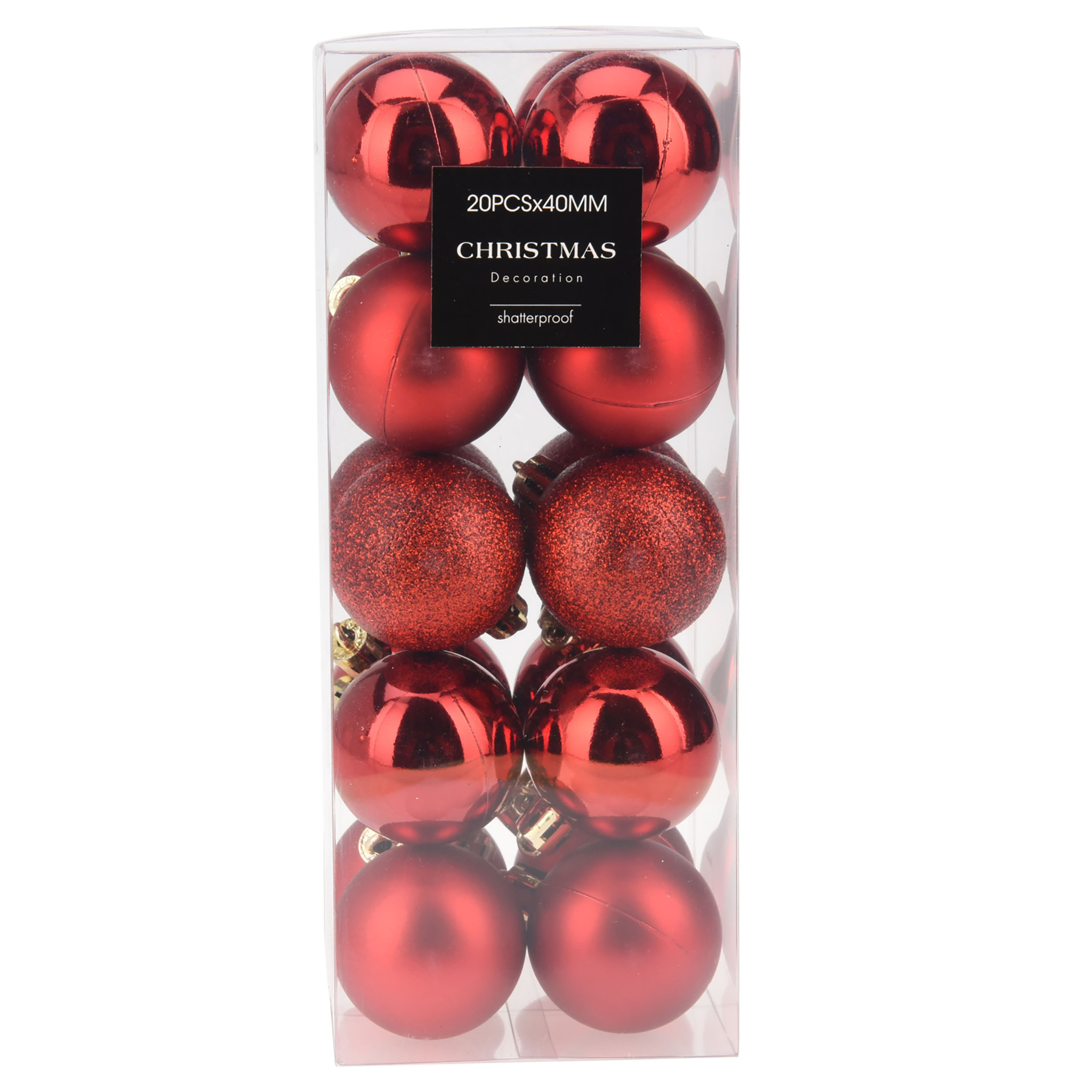 AVS100220_ Weihnachtskugeln aus Kunststoff - von Ø 4 cm - 5 cm - 6 cm