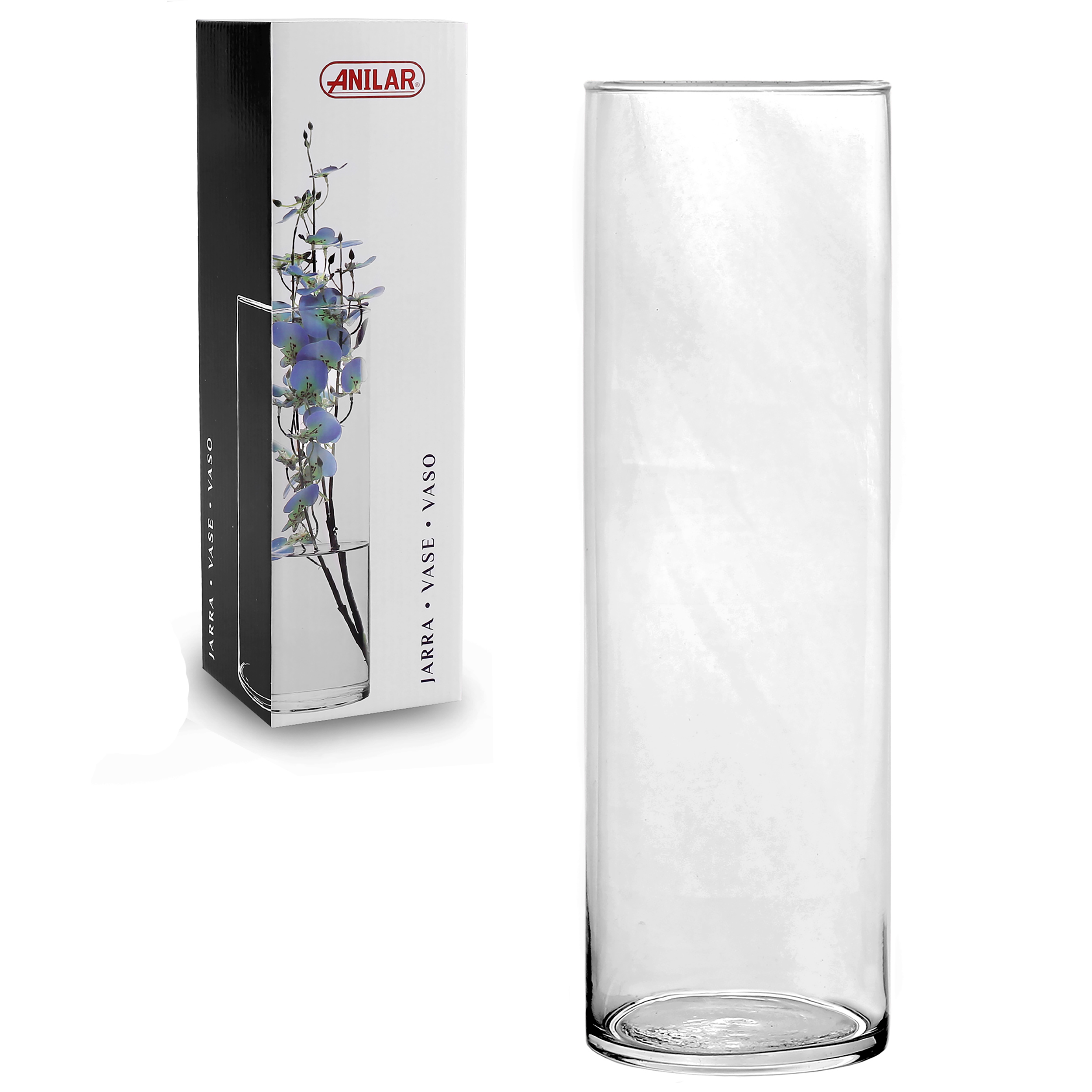 20700421zwAwVOnWdxaL Vase aus Glas - H 30 cm