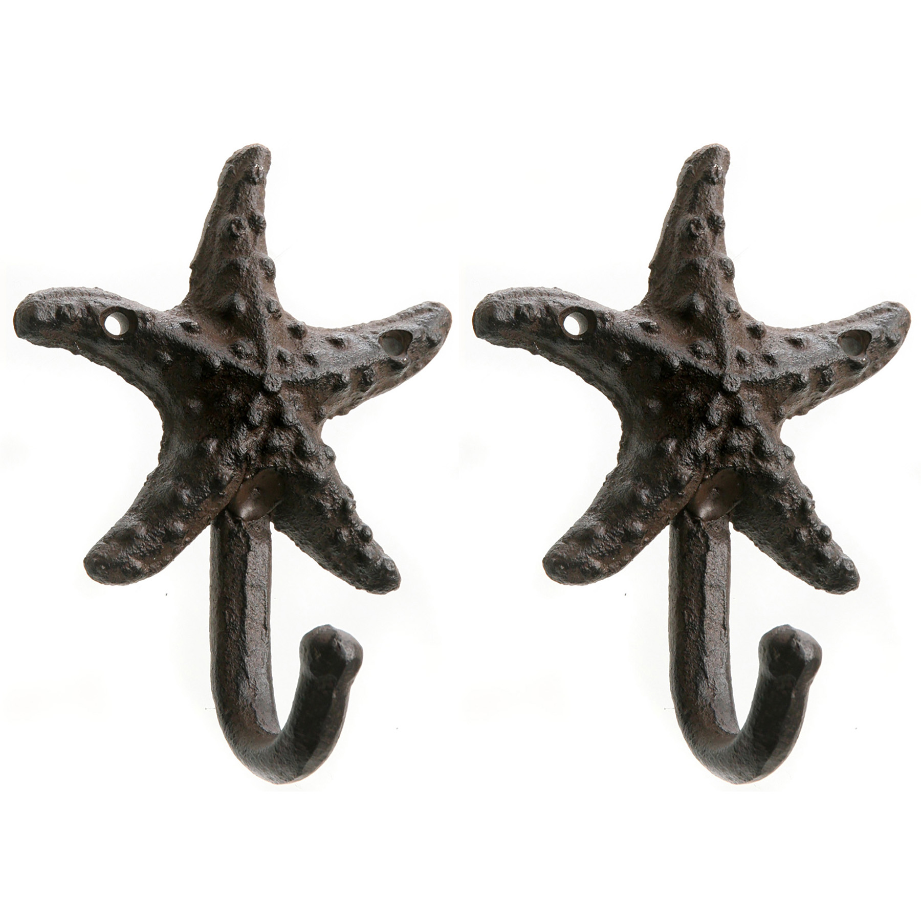 2 x Maritime Haken aus Gusseisen in  verschiedenen Designs