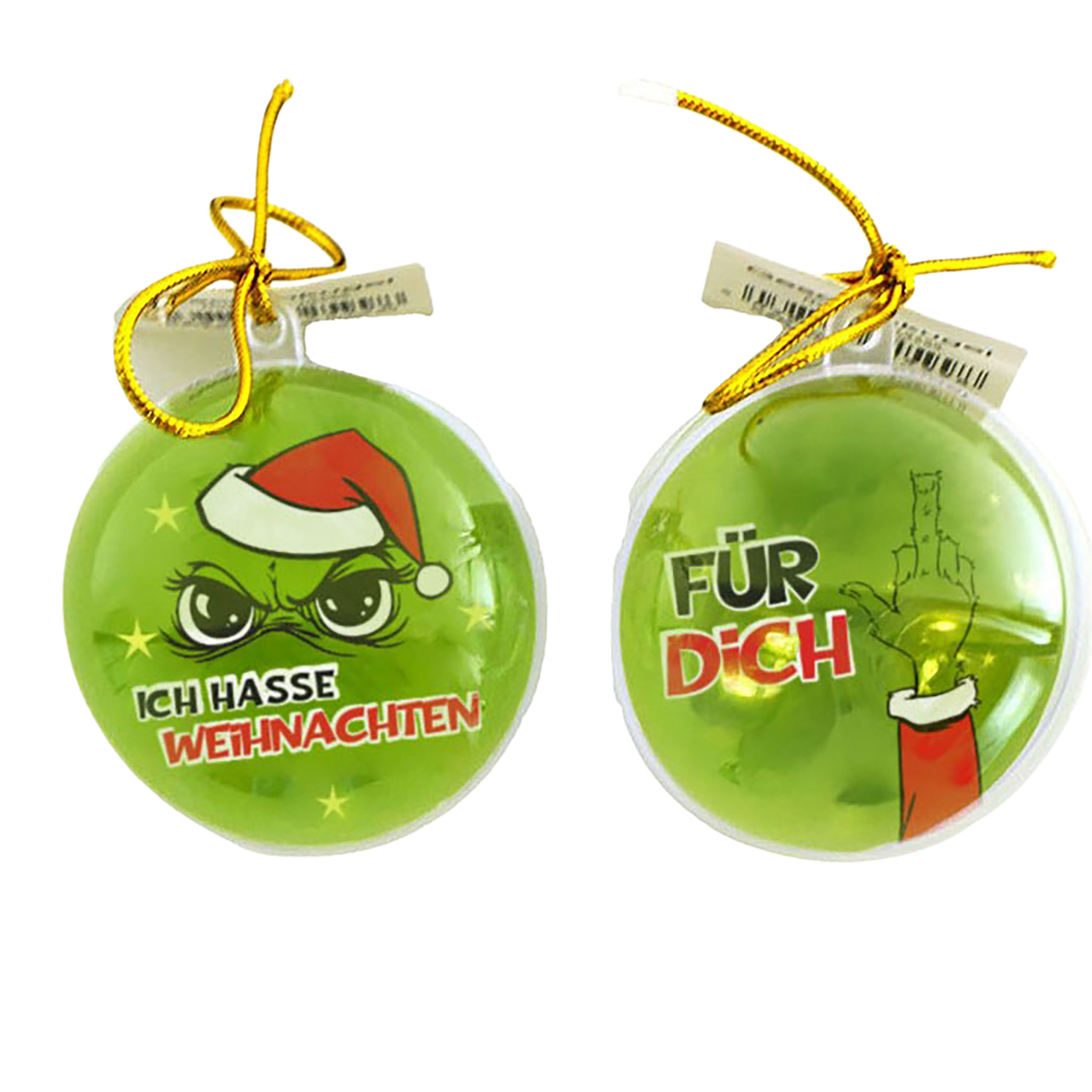 02599-_ 6 x Weihnachtskugeln "Festtags-Muffel"  für Geldgeschenke oder Gutscheine Ø 6 cm