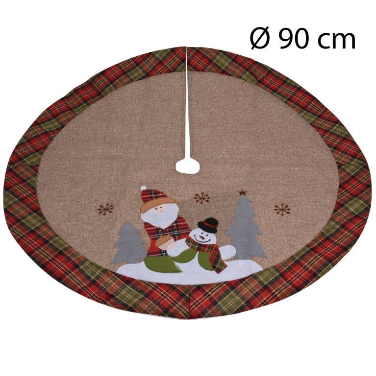 AAF518080-_ Weihnachtsbaumdecke aus Jute Ø 90 cm