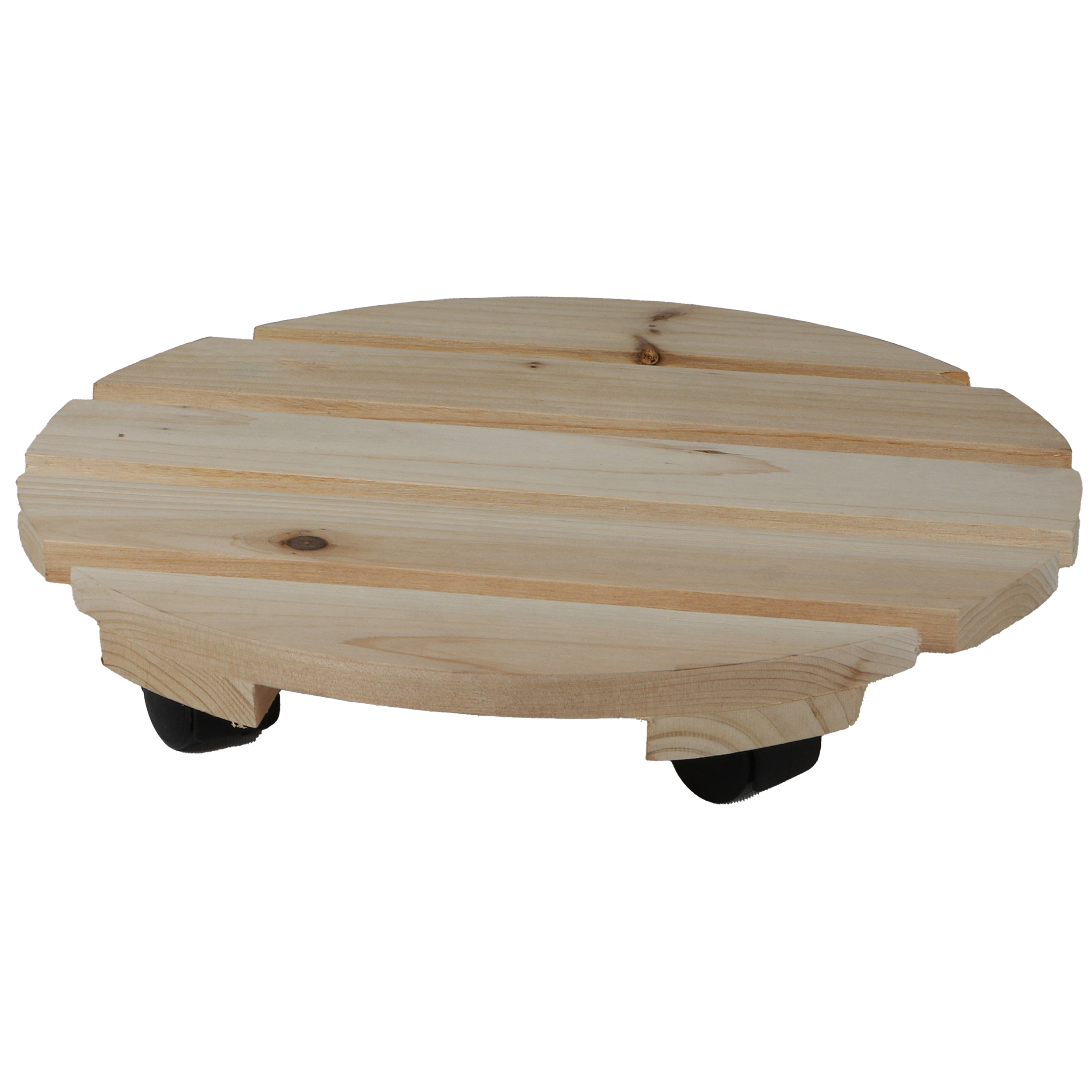 54422 Pflanzenroller aus Holz Ø 30 cm mit Rollen
