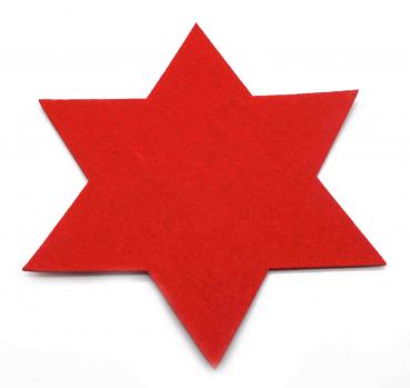 77027 6 x Filzsterne in verschiedenen Größen und Farben Ø 15 cm, 20 cm, 35 cm - Deko und Tischset