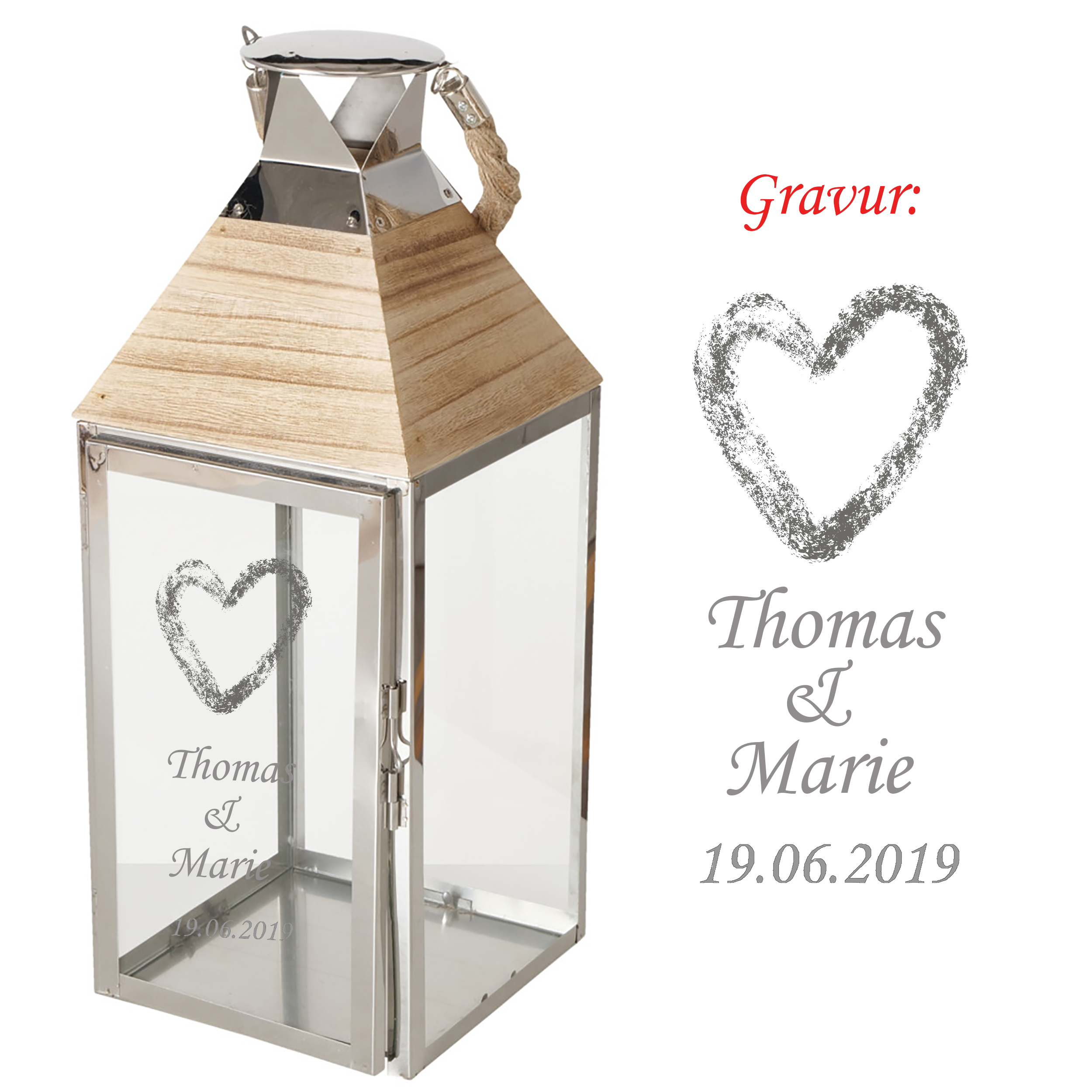 Laterne "Alora" in eleganter Haptik