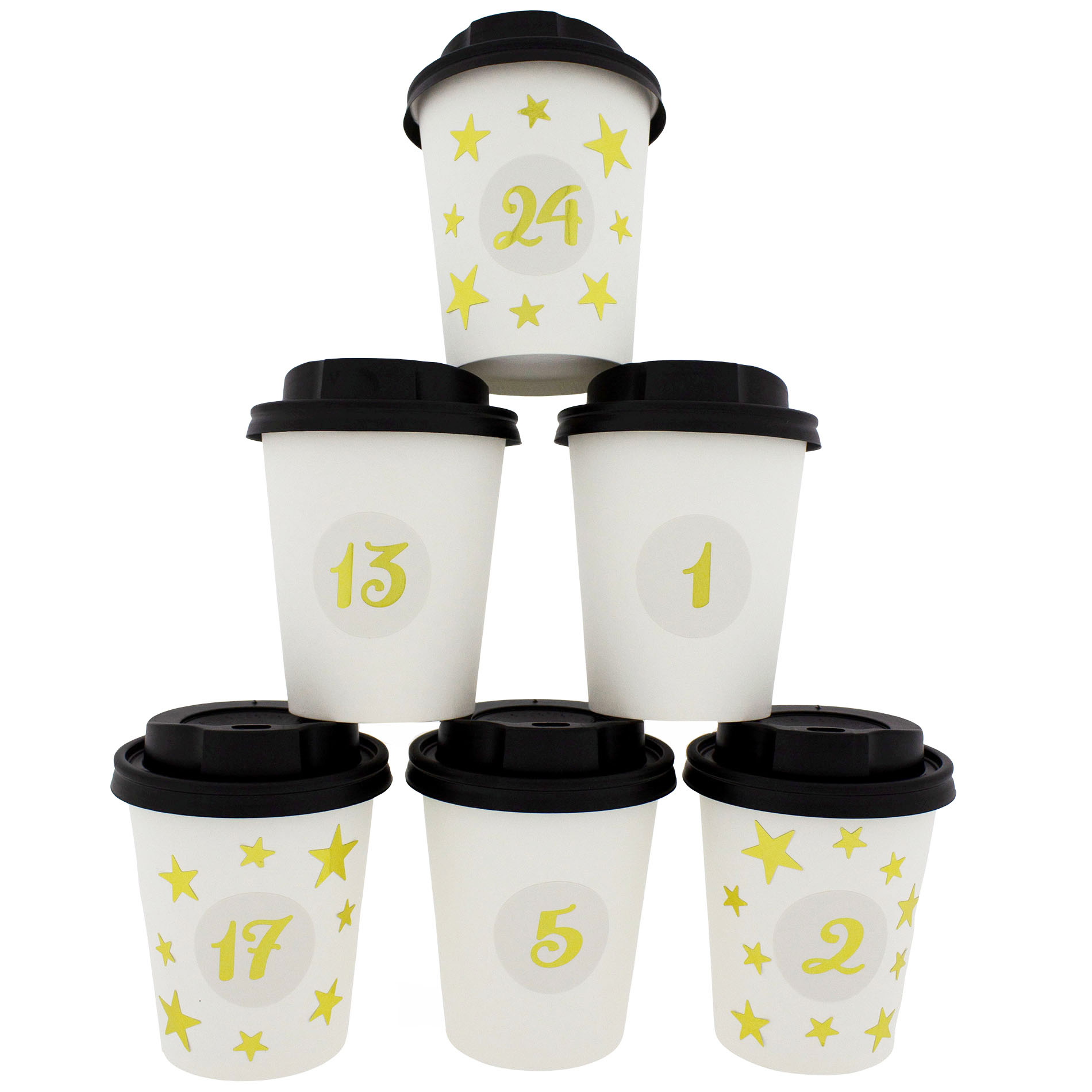 Adventskalender zum Befüllen - 24 x "Coffee zu Go" Becher