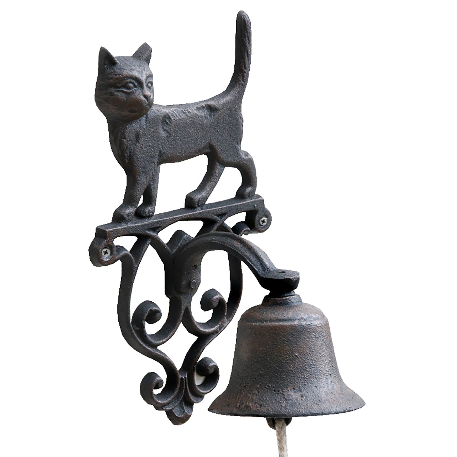 Glocke aus Gusseisen zur Wandmontage  - Katze oder Hund