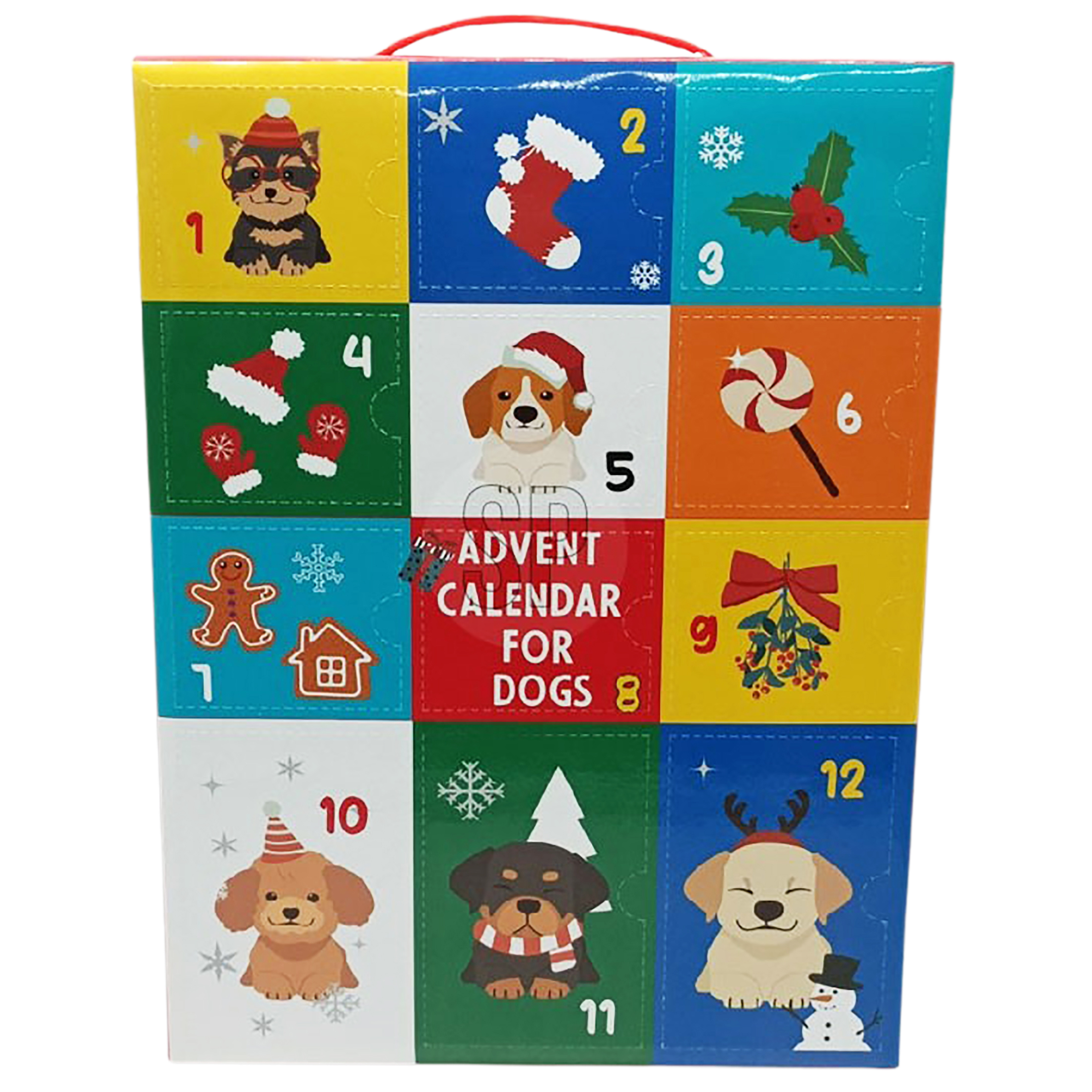491802290 Adventskalender für Hunde mit Spielzeug - mit 12 Türchen