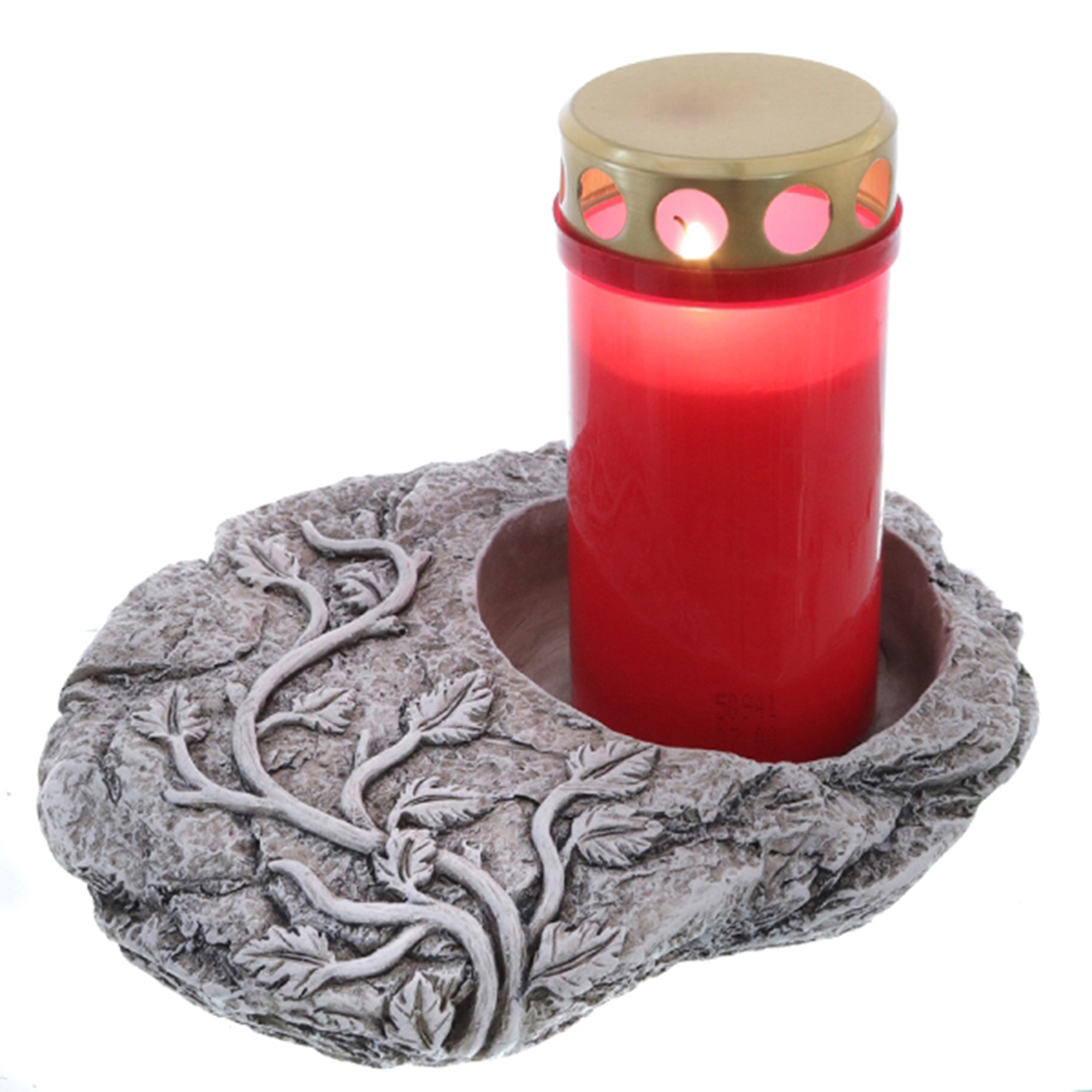 Grablichthalter Ranken (19x13x6 cm) inkl. Grablicht