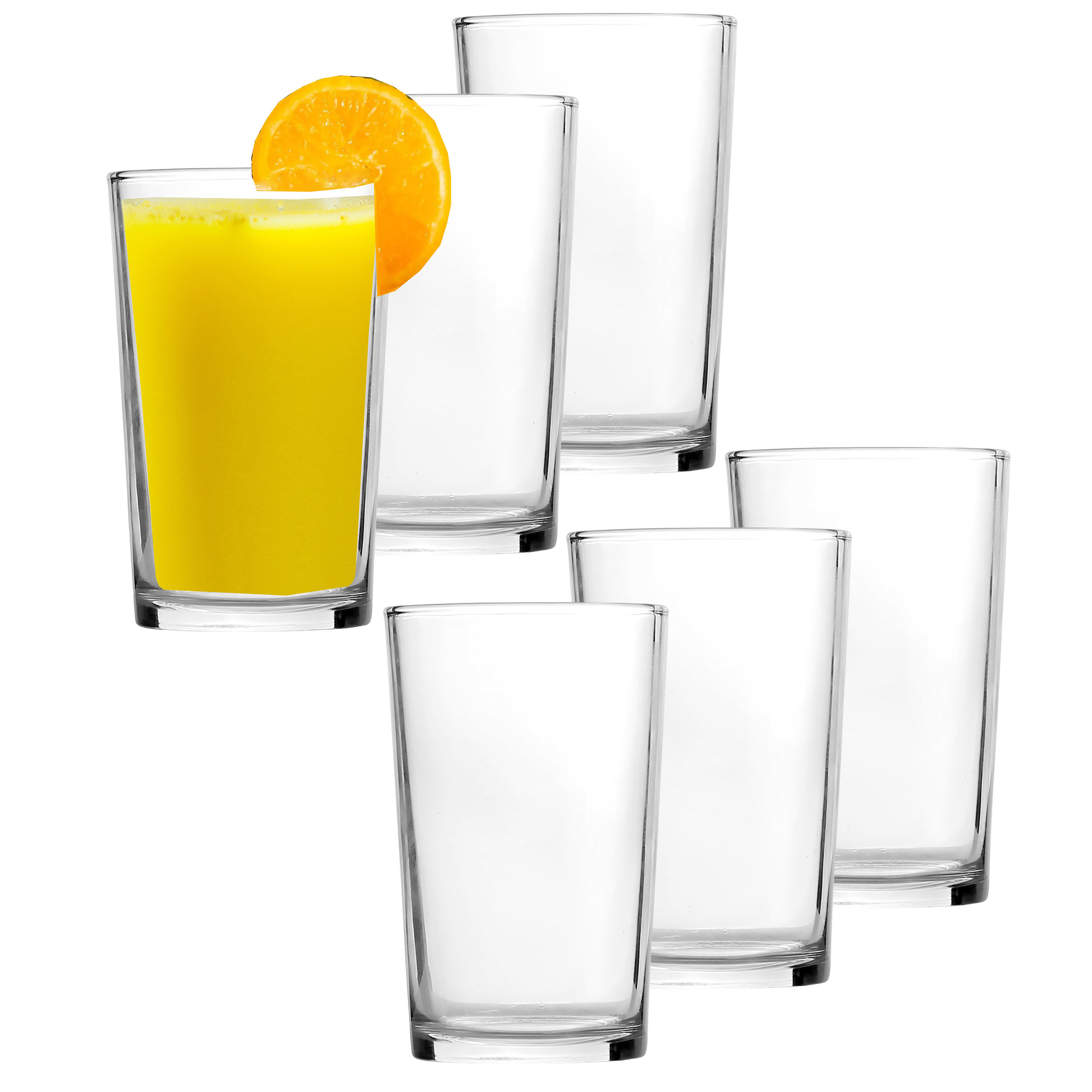 2017044-6er-mit-Saft 6-tlg. Set Trinkgläser in schöner klassischer Form