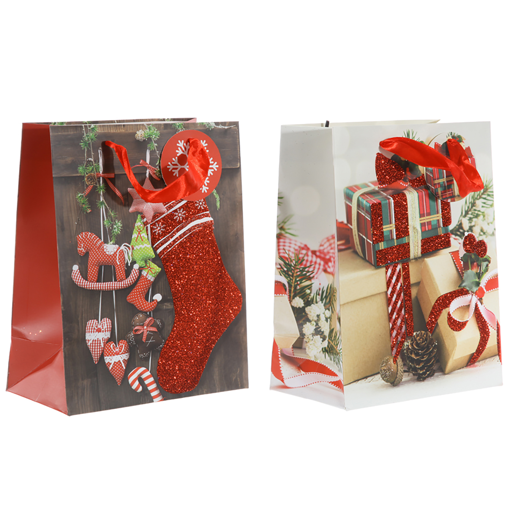 12-tlg. Set Geschenktüten mit stimmungsvollen Motiven