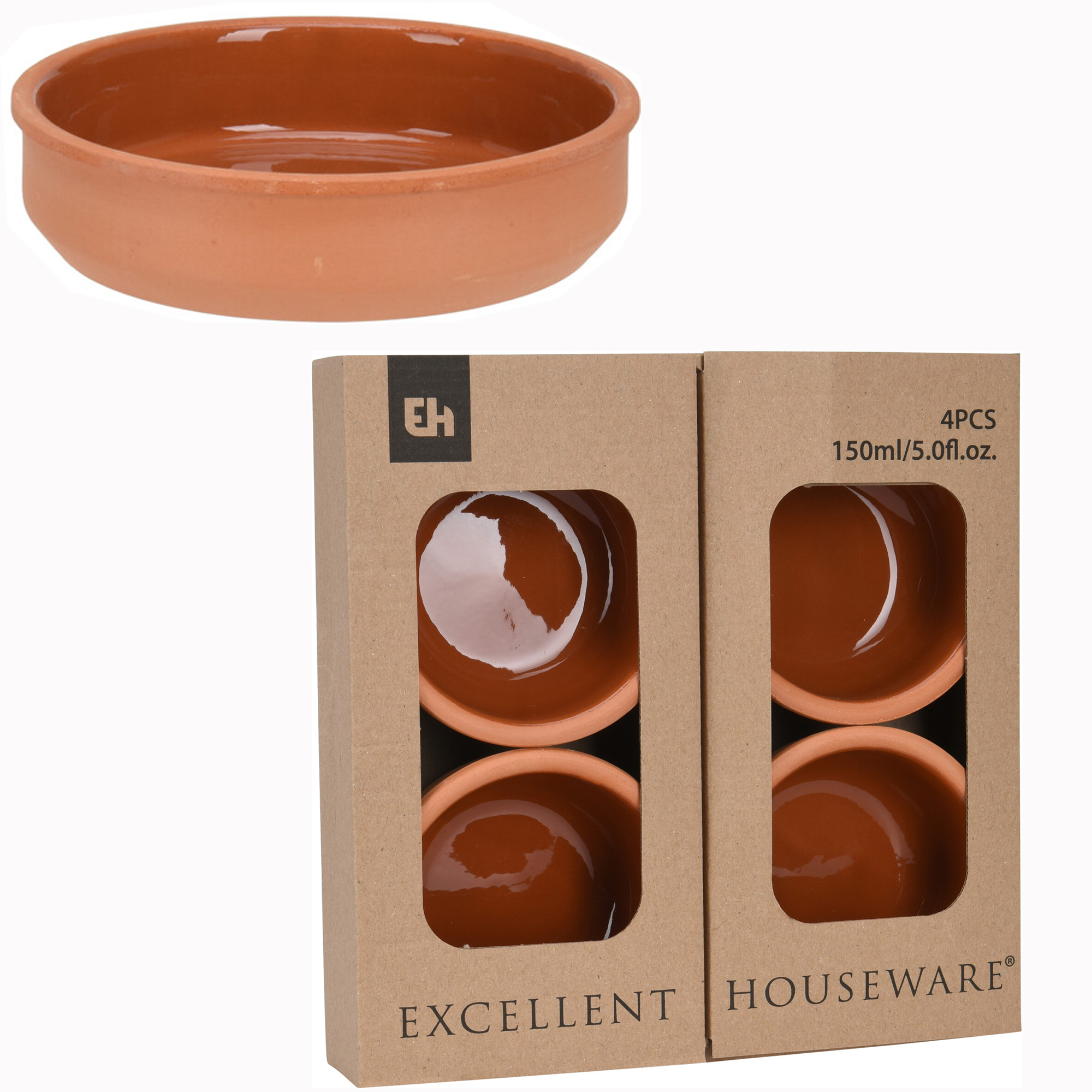 4 x ( Ø 10 cm - H 4 cm / 150 ml)