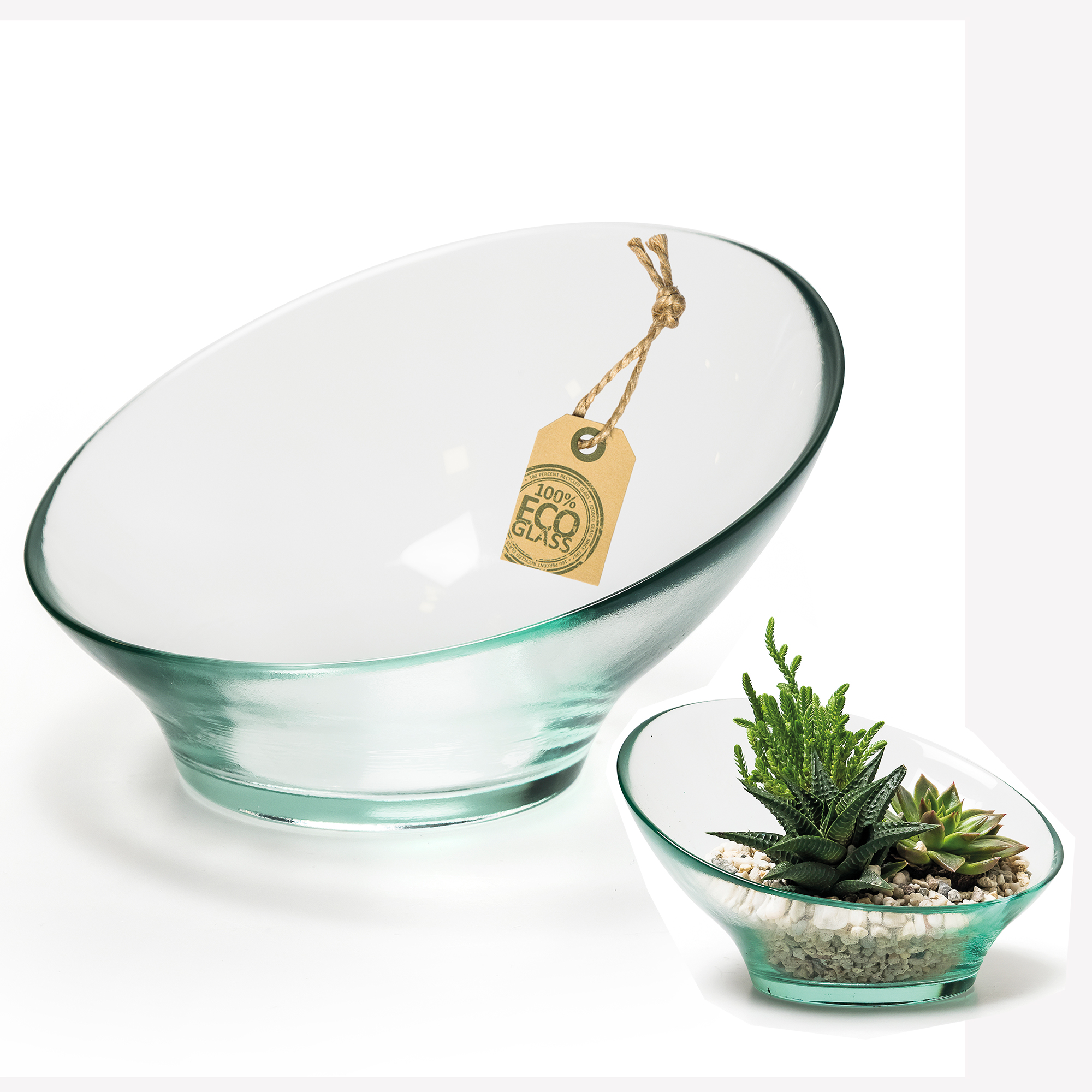 Glasschale "EDEN" aus recyceltem Glas - Nachhaltig