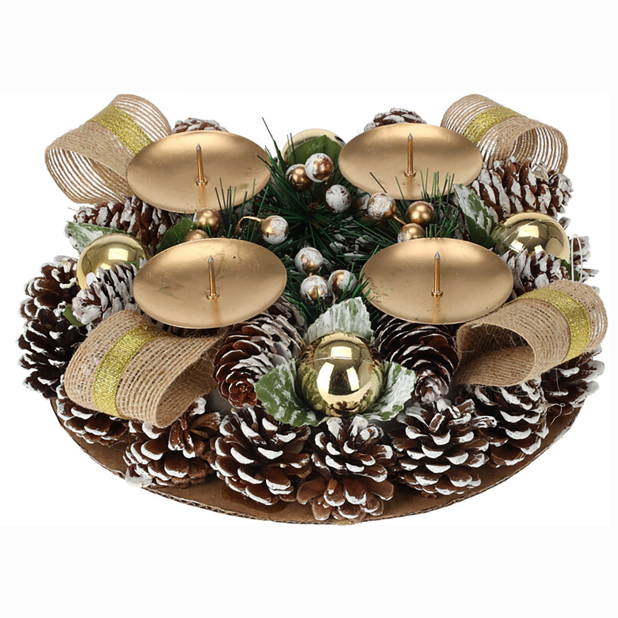 Ø 22 cm - goldfarbene Kugeln