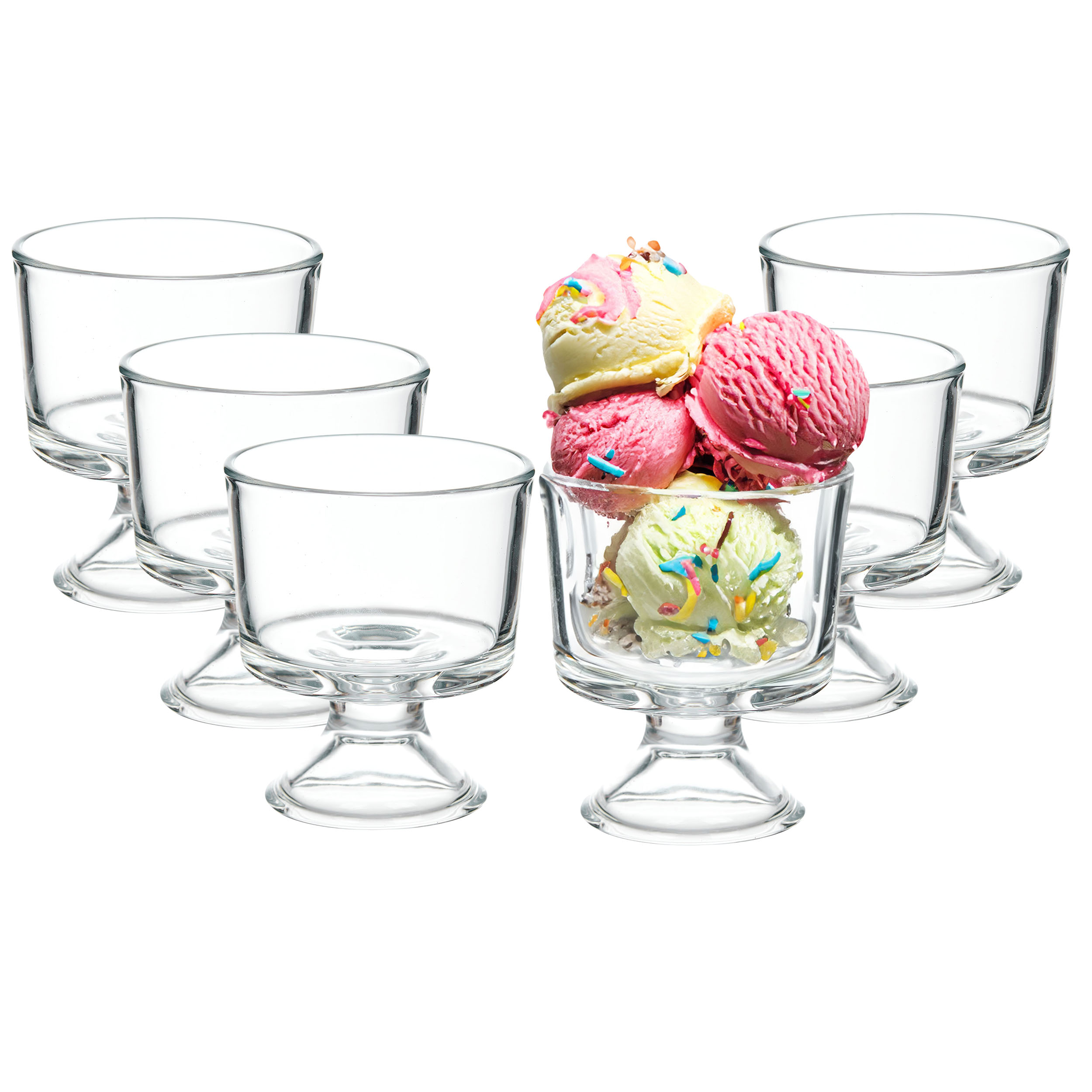 78248_6er-mit-eis 6-tlg. Set Eisbecher und Dessertbecher aus Glas 290 ml
