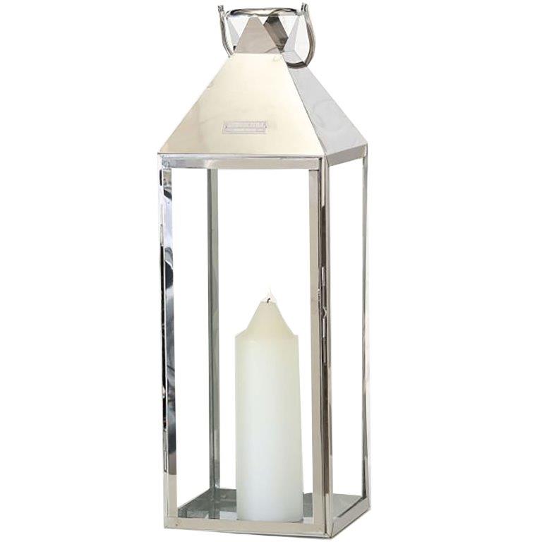 Laterne aus Edelstahl mit persönlicher Gravur zum Geburtstag oder mit Wunschtext