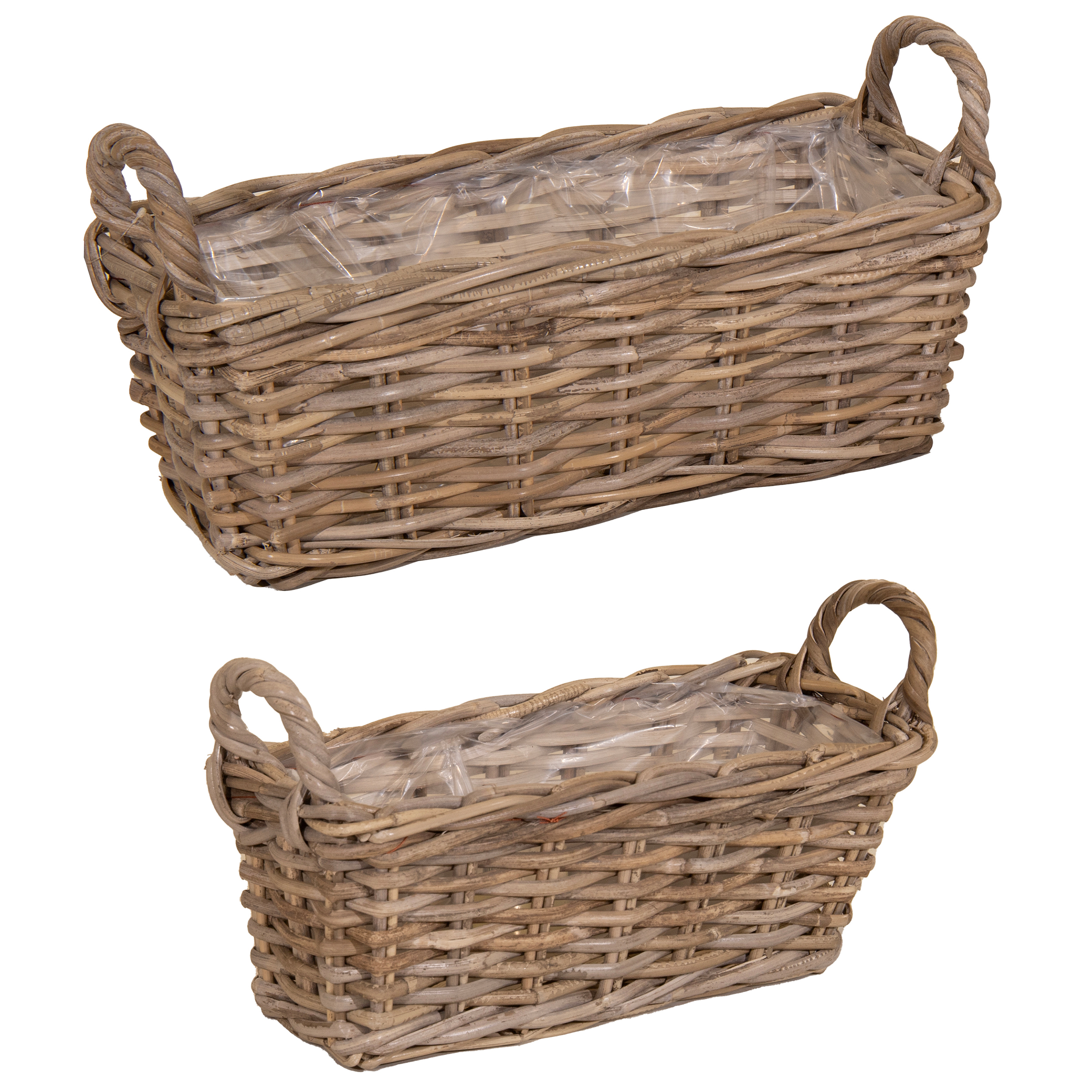 2er-Set Pflanzkorb rechteckig