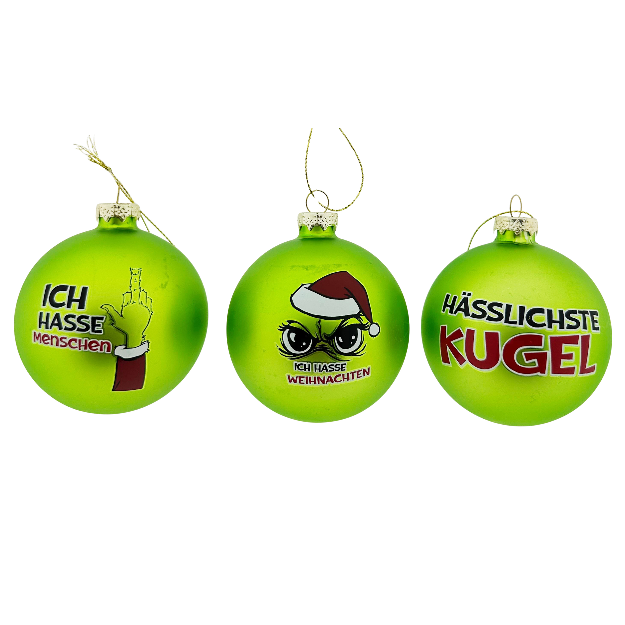 04748_evl1FViHiZajZ 12 x Weihnachtskugeln "Festtags-Muffel" Ø 8 cm aus Glas