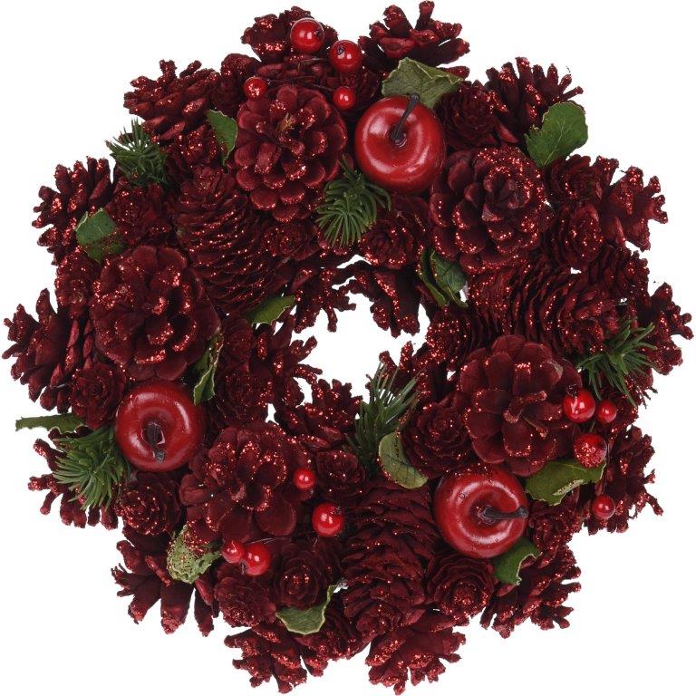 YZ9713840_ Adventskranz mit echten Tannezapfen Ø 26 cm