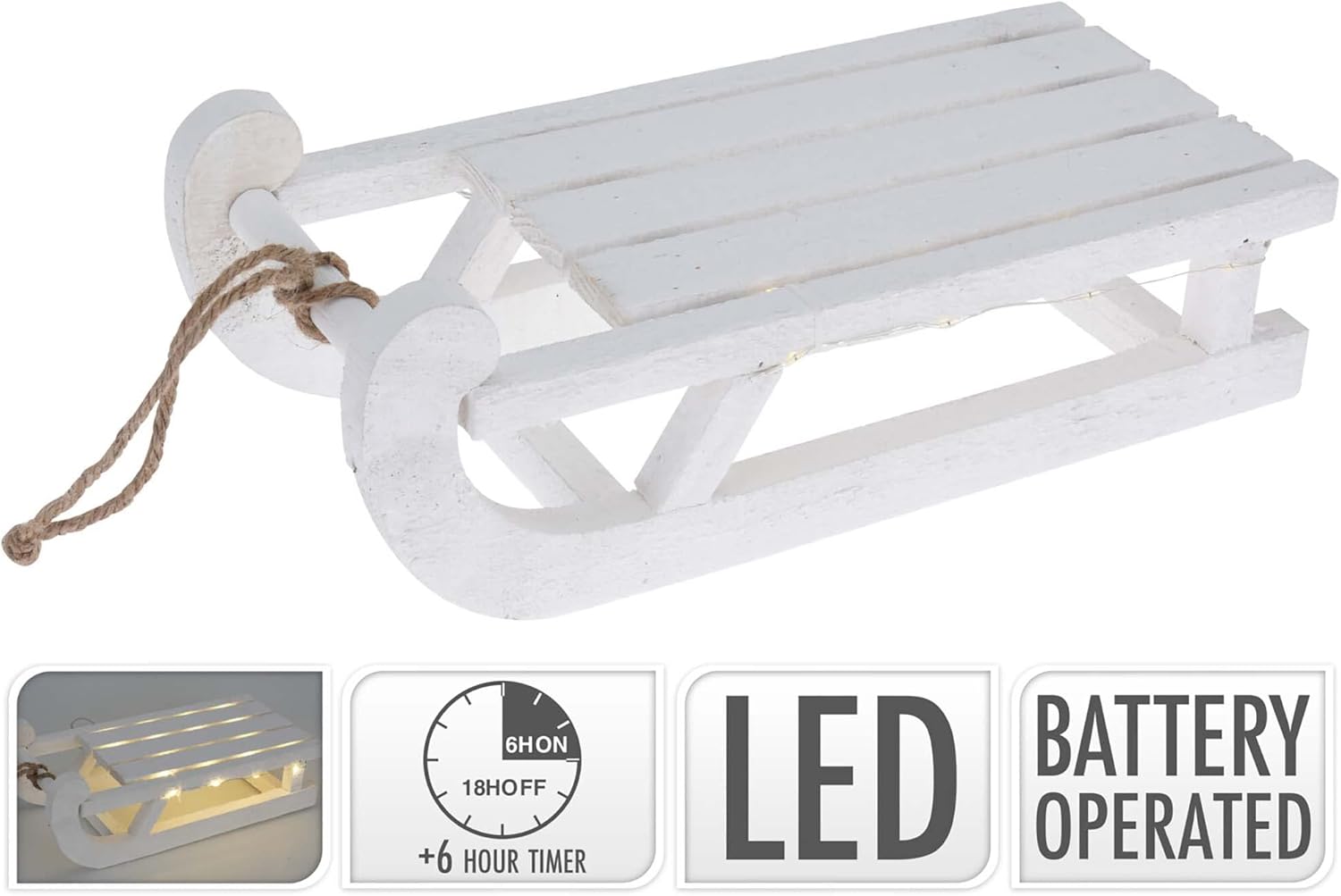 ACW004080-2_hUnwYciHNSZG3 Deko-Schlitten aus Holz mit LED-Beleuchtung L 50 cm zur Weihnachtsdeko