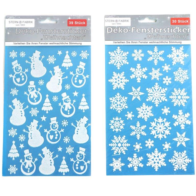 77242_Fenstersticker Fensterbilder für Weihnachten - Fenstersticker 4 Bögen
