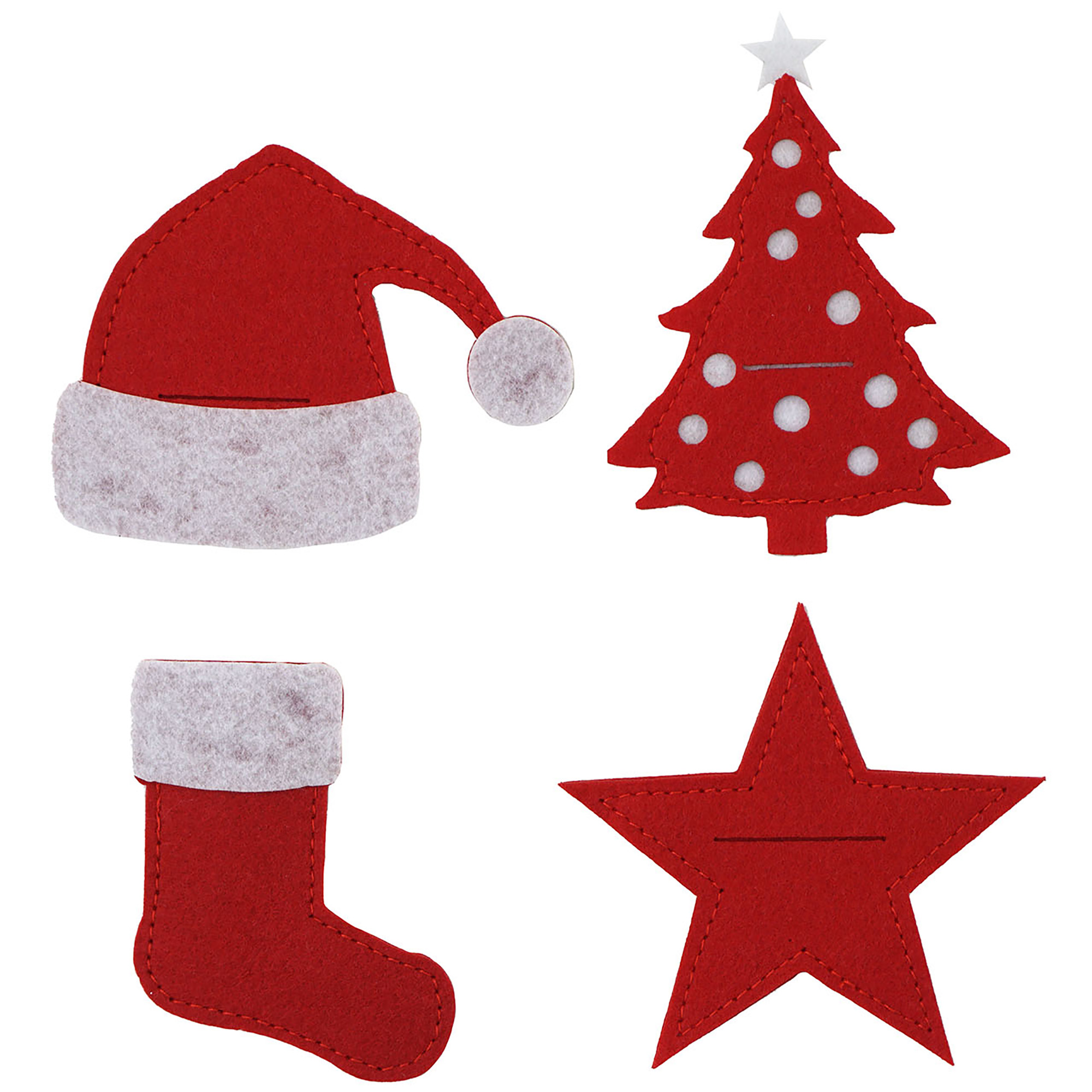 02623-Kopie Weihnachtliche Filz-Applikationen für Geldgeschenke in verschiedenen Designs