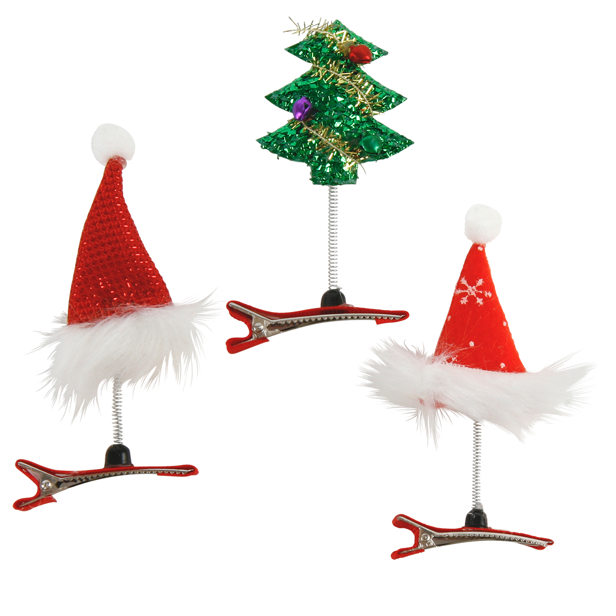 880605 6-tlg. Set Haarclip im Weihnachtsdesign