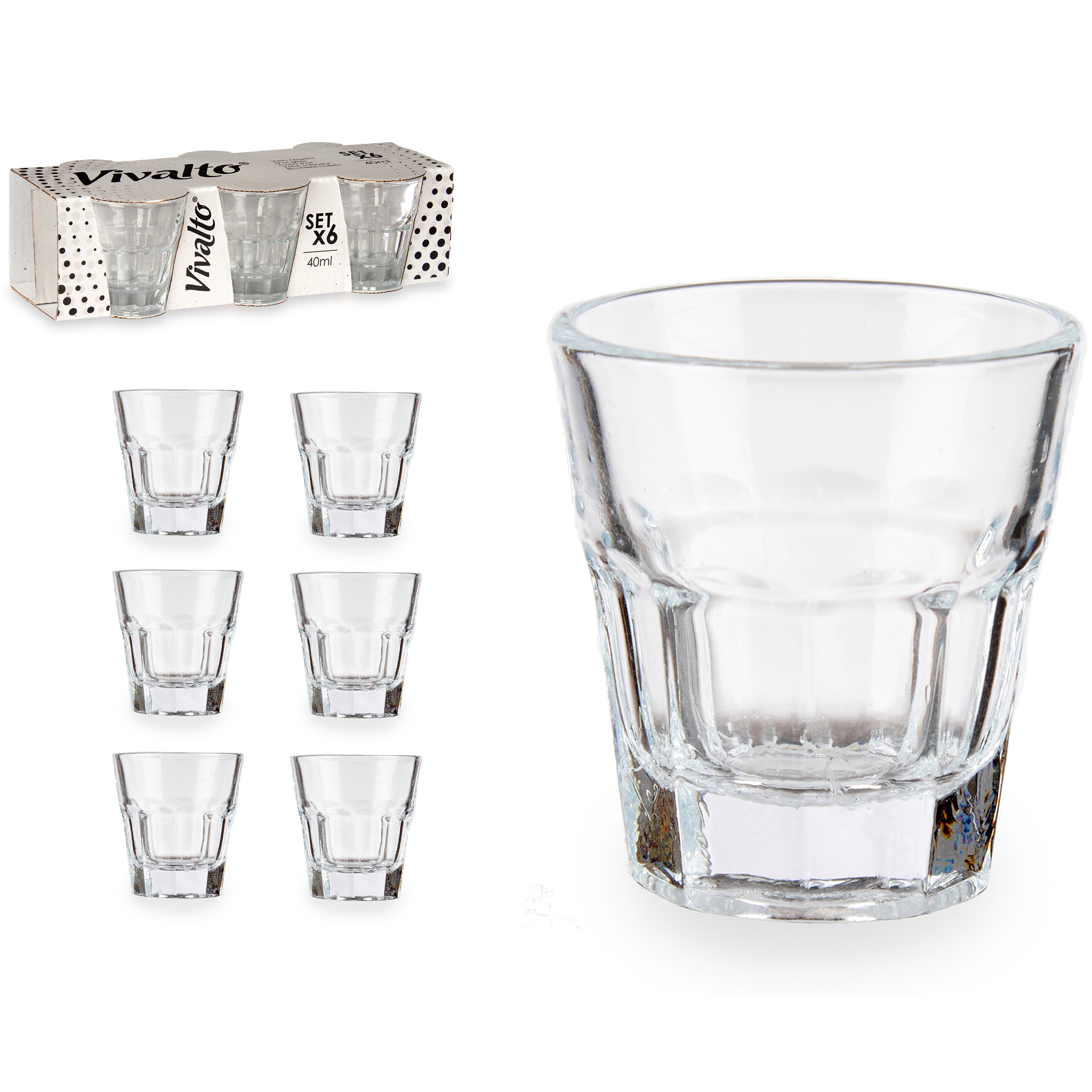 84036_AR-Kopie 6 x Schnapsgläser in zeitlos schöner Form 40 ml