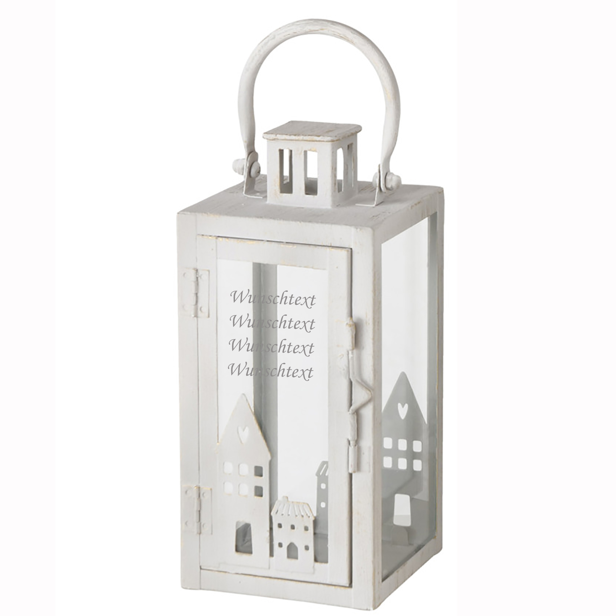 Laterne "Homeland" mit Gravur zur Hochzeit - zum Einzug - zum Geburtstag H 23 oder 31 cm