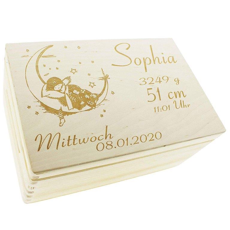 5110a-111_ohne-Henkeljpg Erinnerungsbox Baby "Mond"- individuell graviert zur Geburt