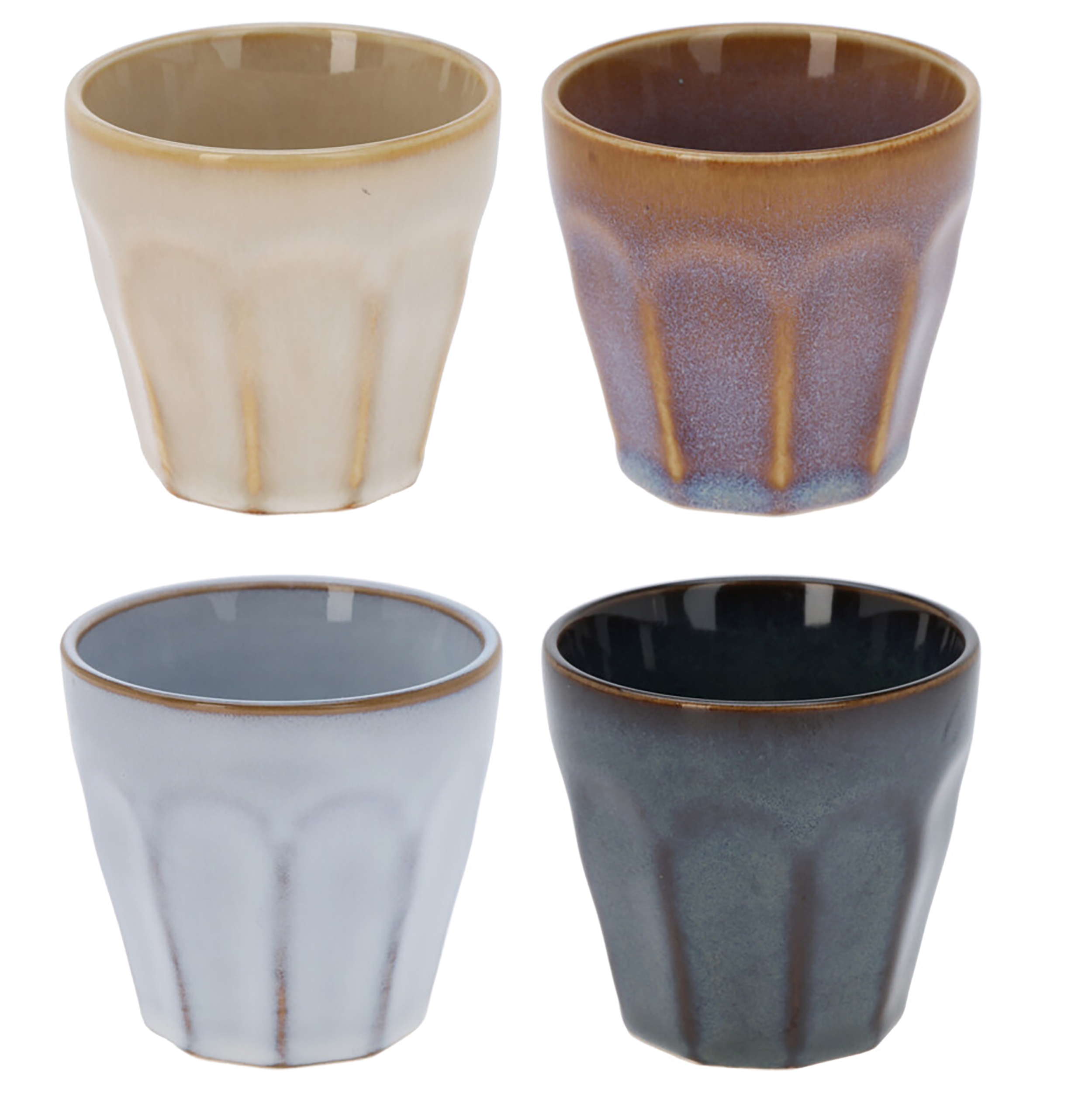Q51200750_ 4-tlg. Set Becher aus Porzellan - Espressotassen - 90 ml