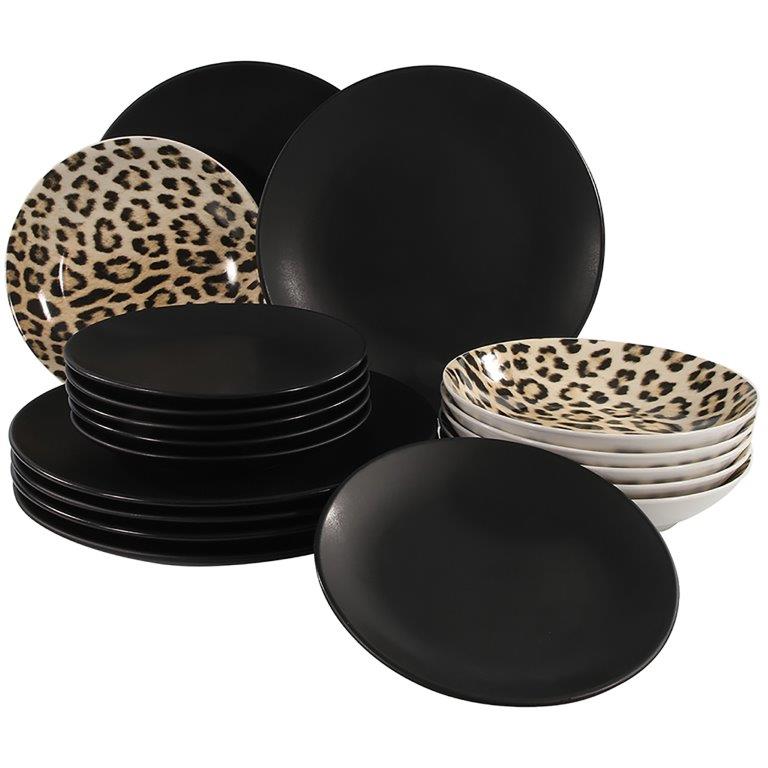Essgeschirr oder Tassen in schwarz oder mit Leo-Design