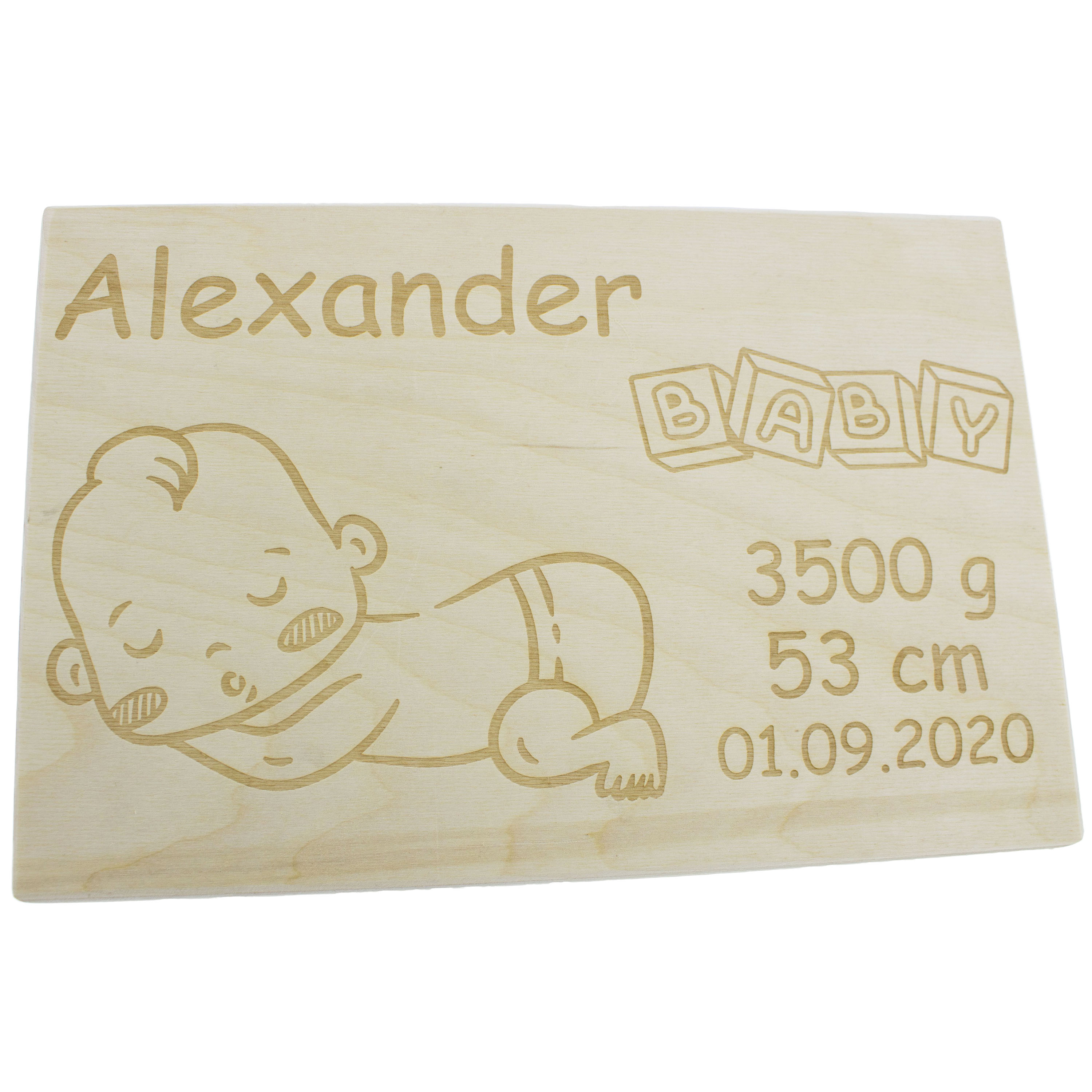510a-111-5_Erinnerungsbox Erinnerungsbox Baby "Junge schlafend" - individuell graviert zur Geburt