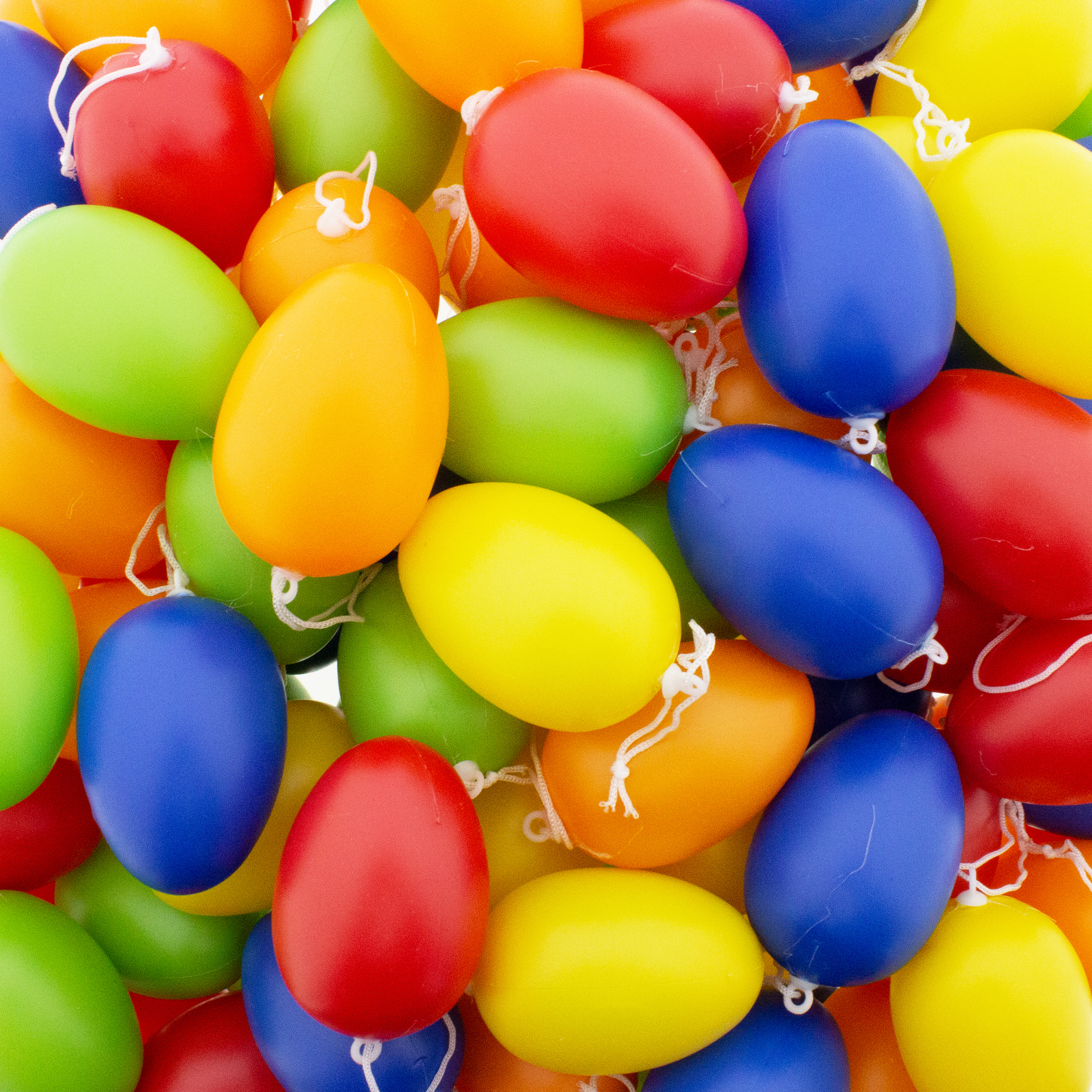14278-Ostereier-Cepewa-Kopie-Kopie 30 x Ostereier aus Kunststoff zum Hängen, bunt sortiert 6 cm
