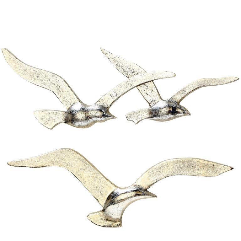 Wandobjekt Vogel MÖWE JONATHAN aus Aluminium L 34 - 39