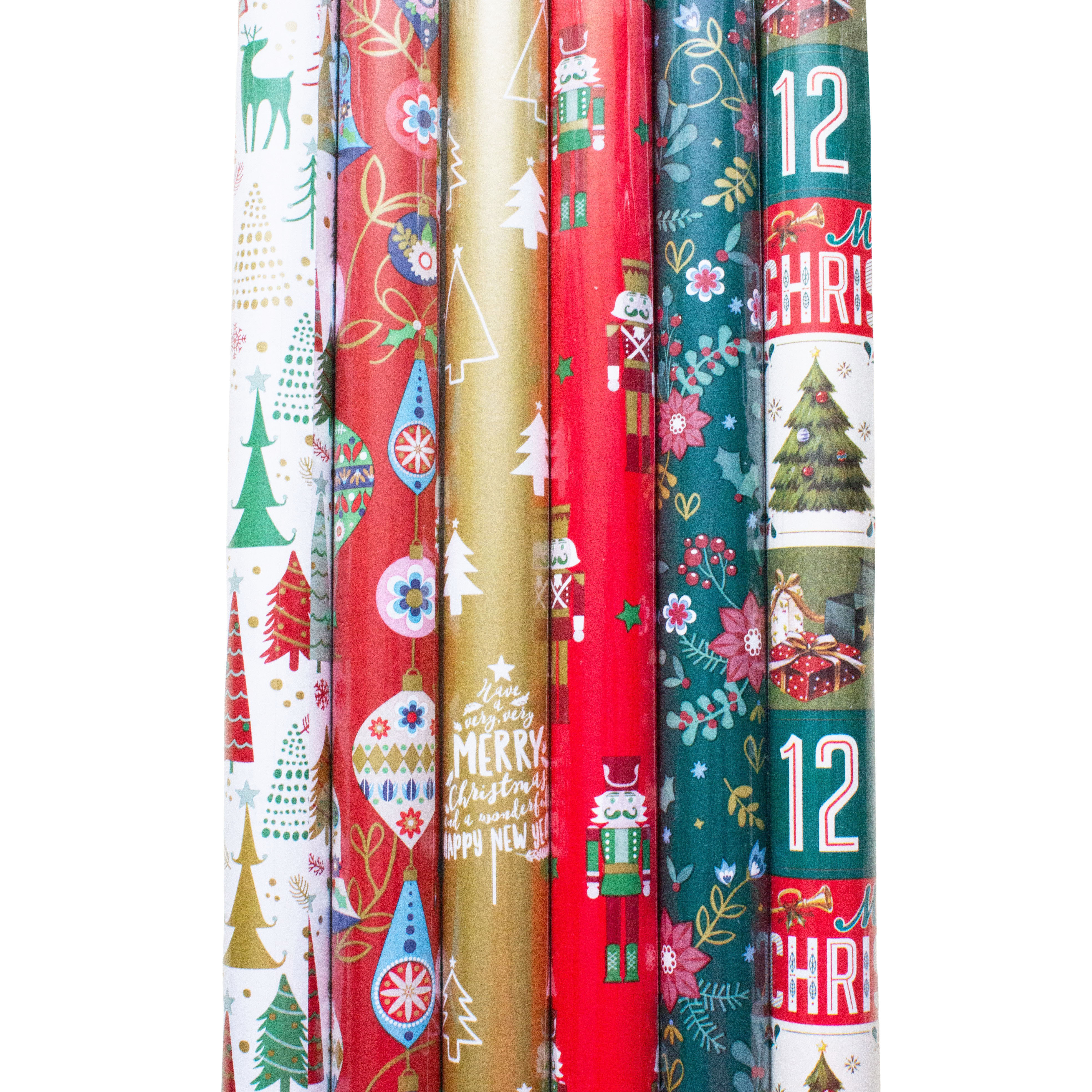 PPN102410-neu-Kopie 6 x Geschenkpapier "Festliche Freude" pro Rolle 200 x 70 cm