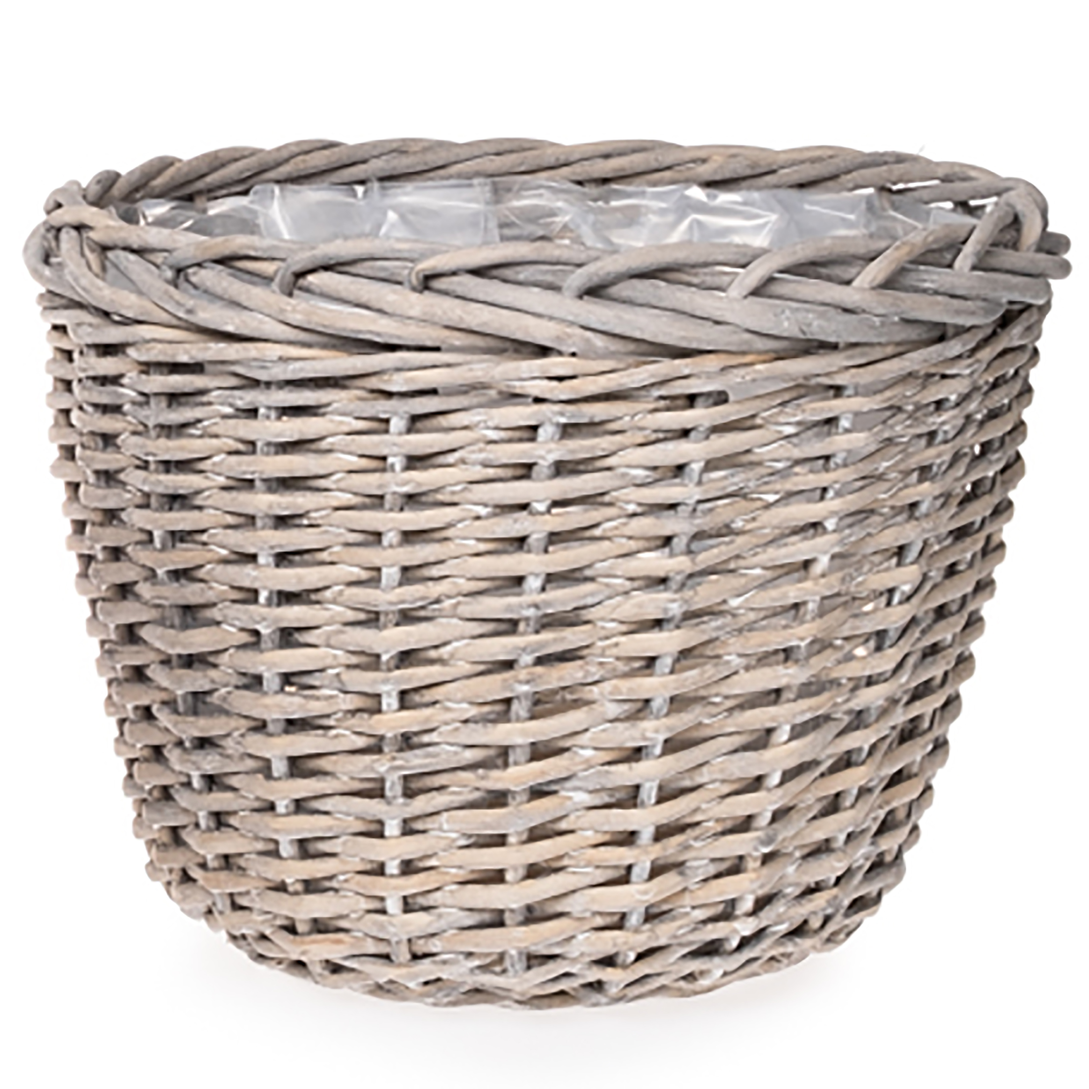 Pflanzkorb aus Weide - Mit Folie - H 24/27 cm