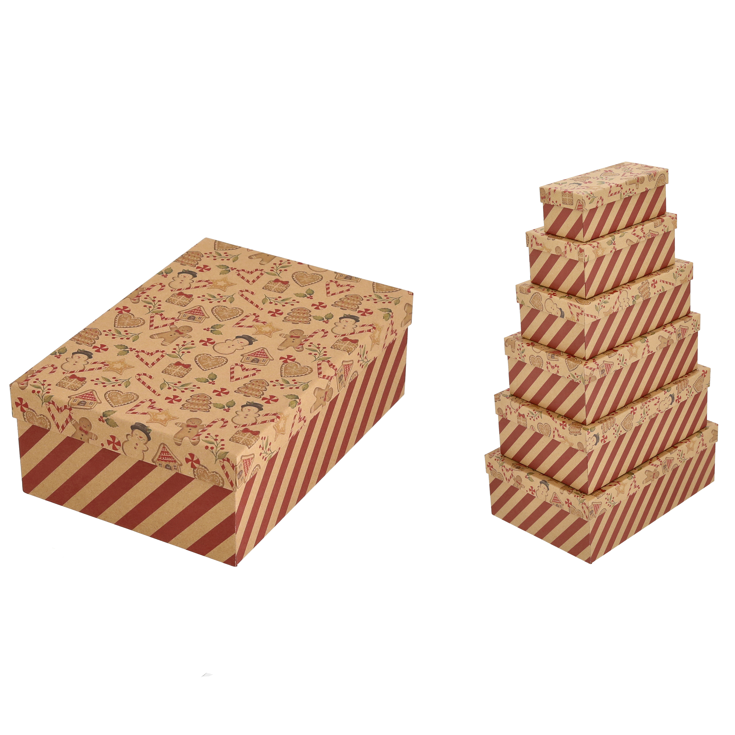 6-tlg. Boxenset aus Karton in zwei Designs