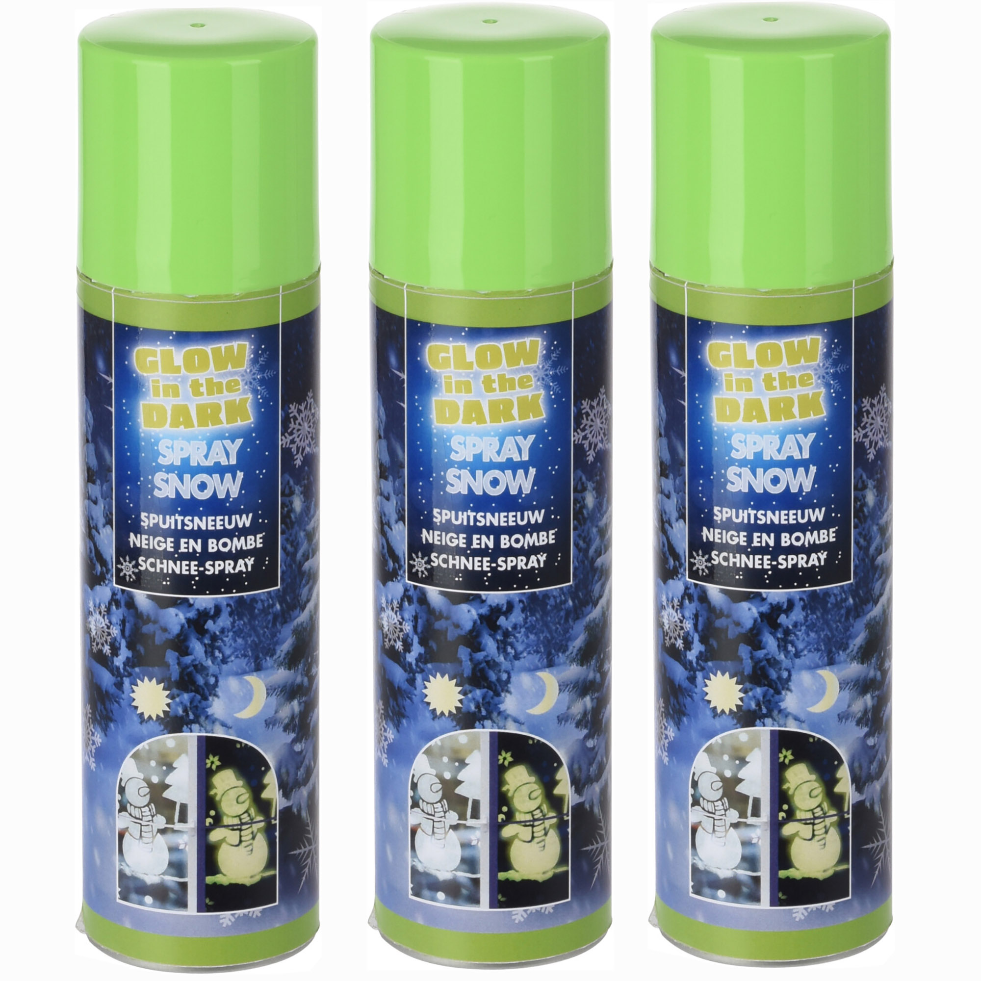 3 x 150 ml (Schneespray Glow in the Dark)