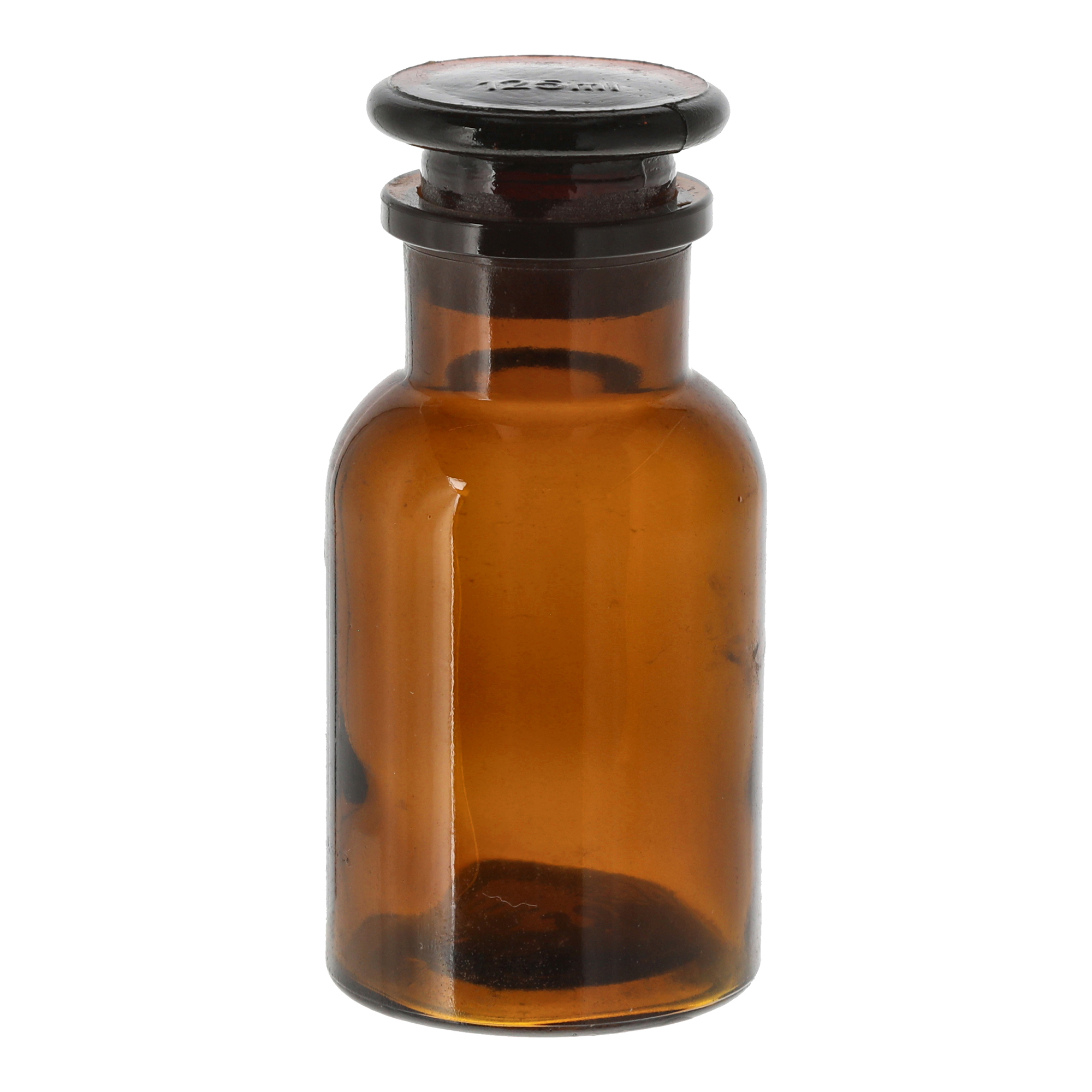 73828-Kopie Apothekerflasche Braunglas mit Glasstopfen und Weithals